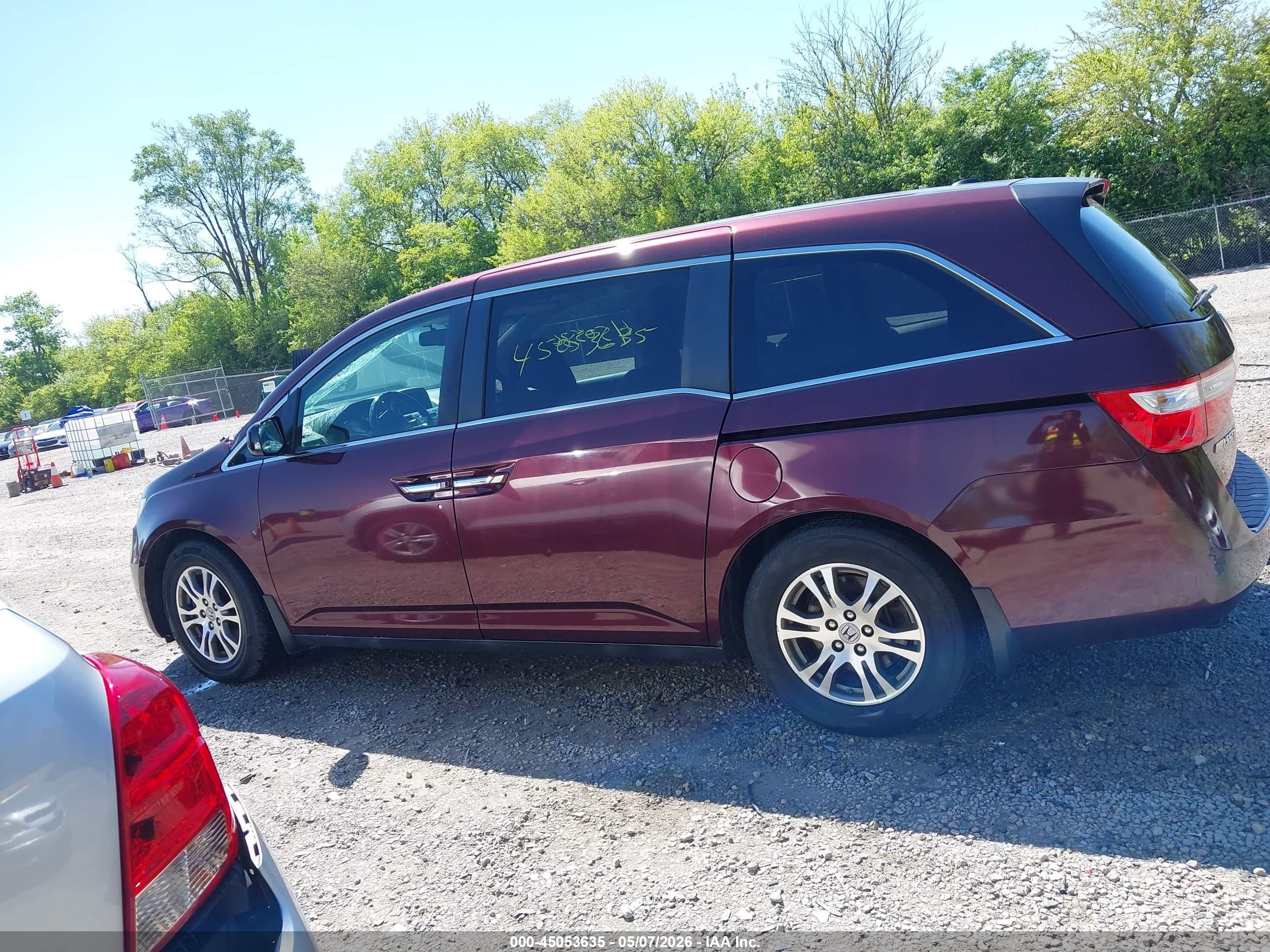 2012 Honda Odyssey Ex-l Maroon vin: 5FNRL5H63CB078900
