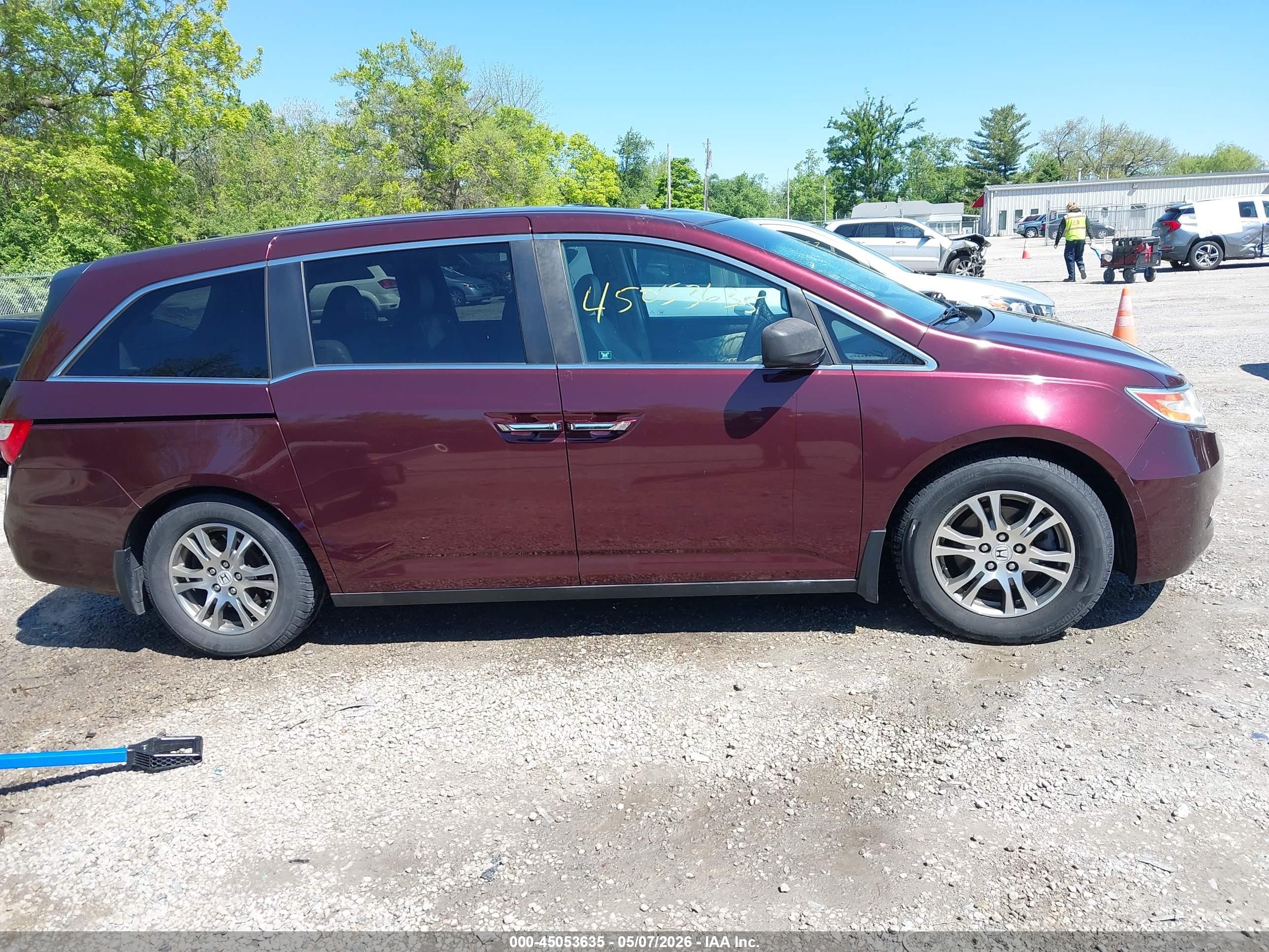 2012 Honda Odyssey Ex-l Maroon vin: 5FNRL5H63CB078900