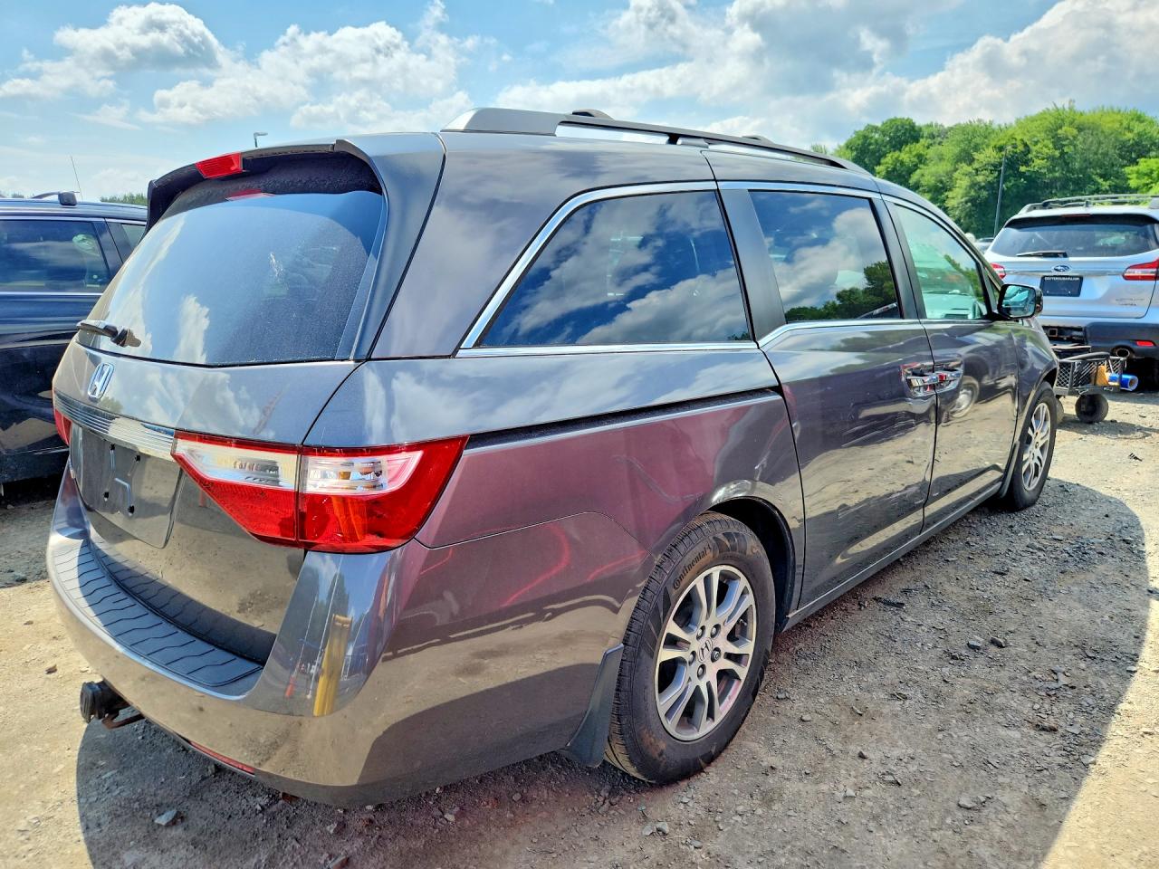2012 Honda Odyssey Exl Gray vin: 5FNRL5H63CB079805