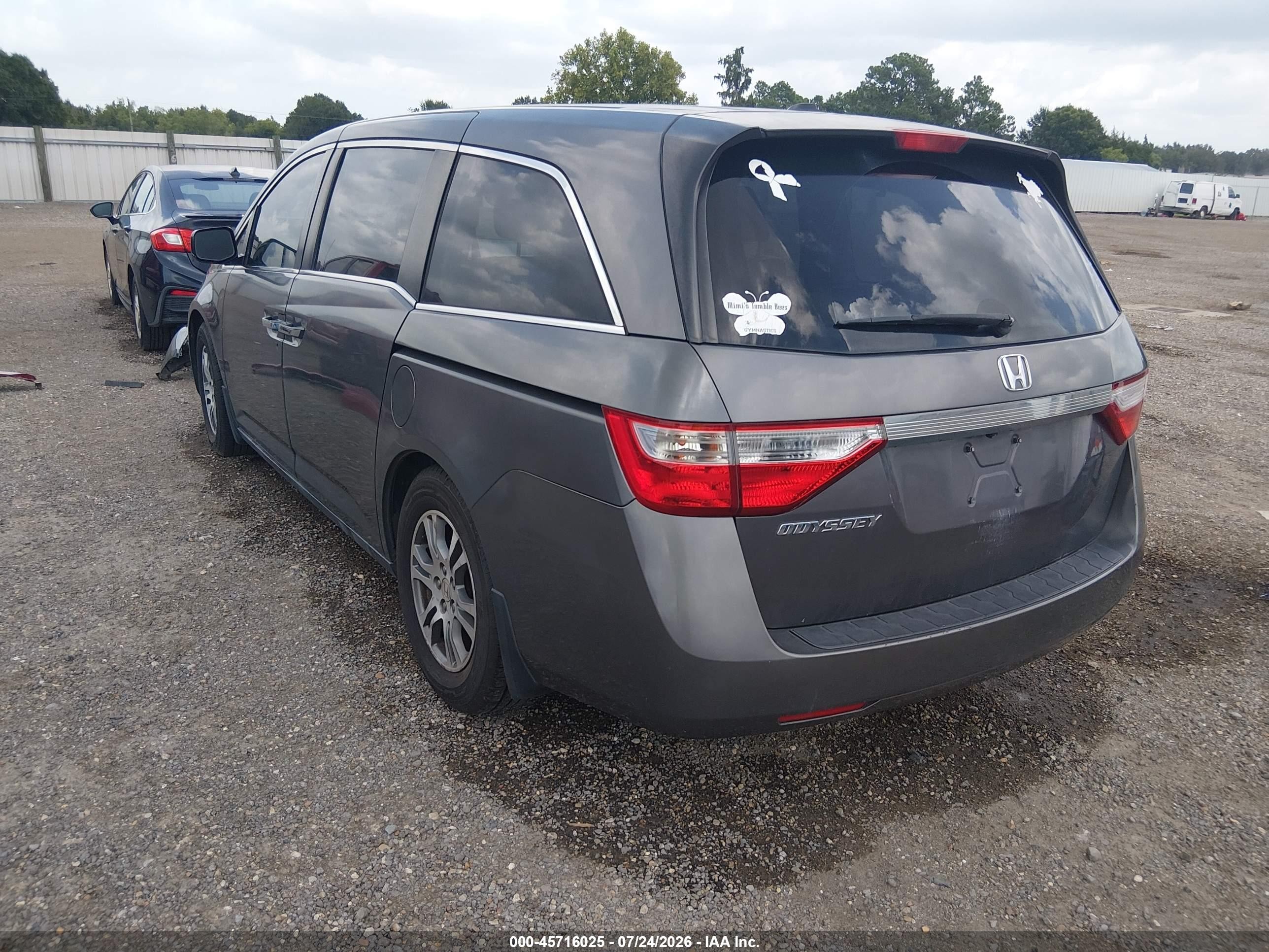 2012 Honda Odyssey Ex-l Gray vin: 5FNRL5H63CB093624