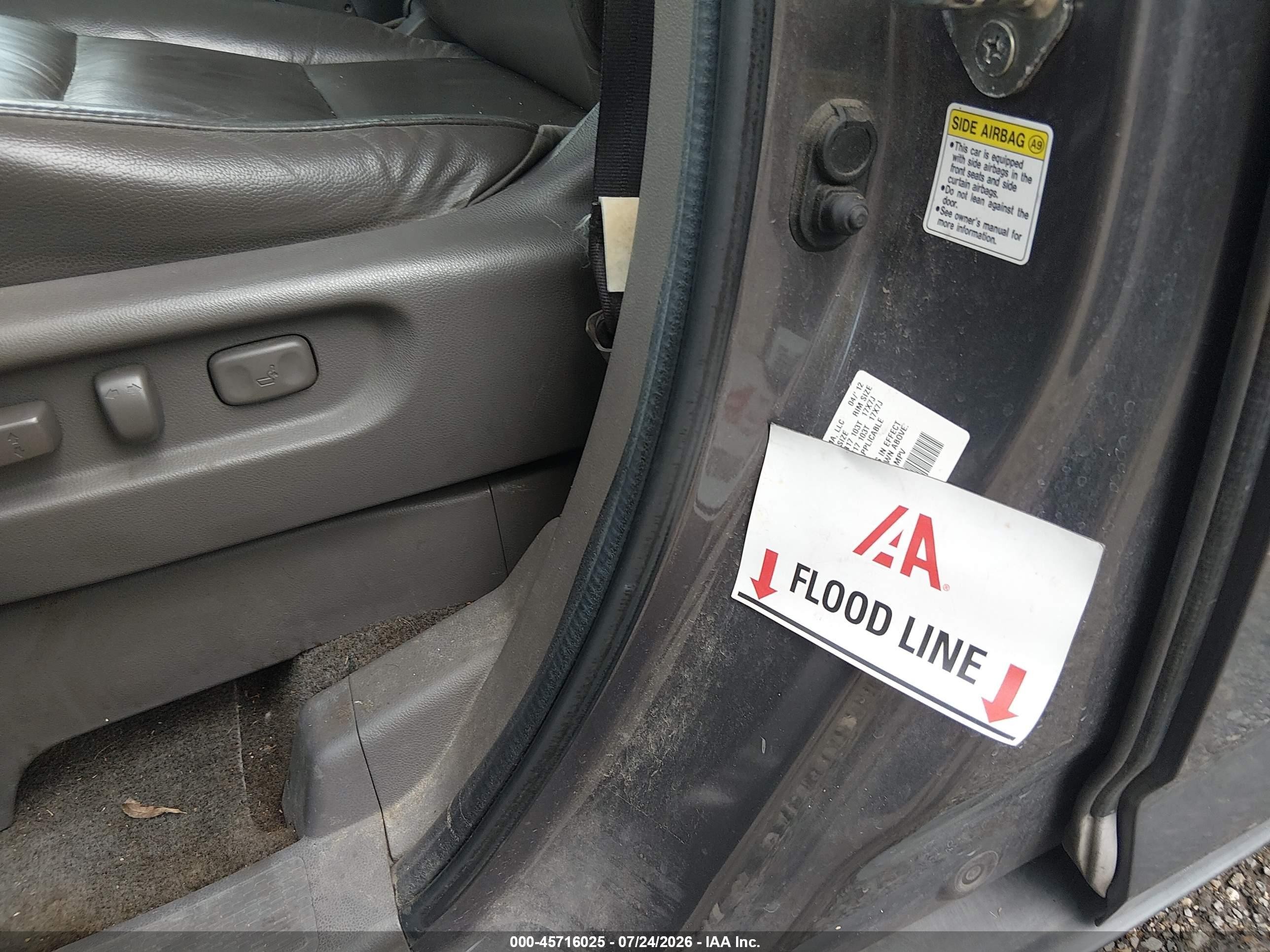 2012 Honda Odyssey Ex-l Gray vin: 5FNRL5H63CB093624