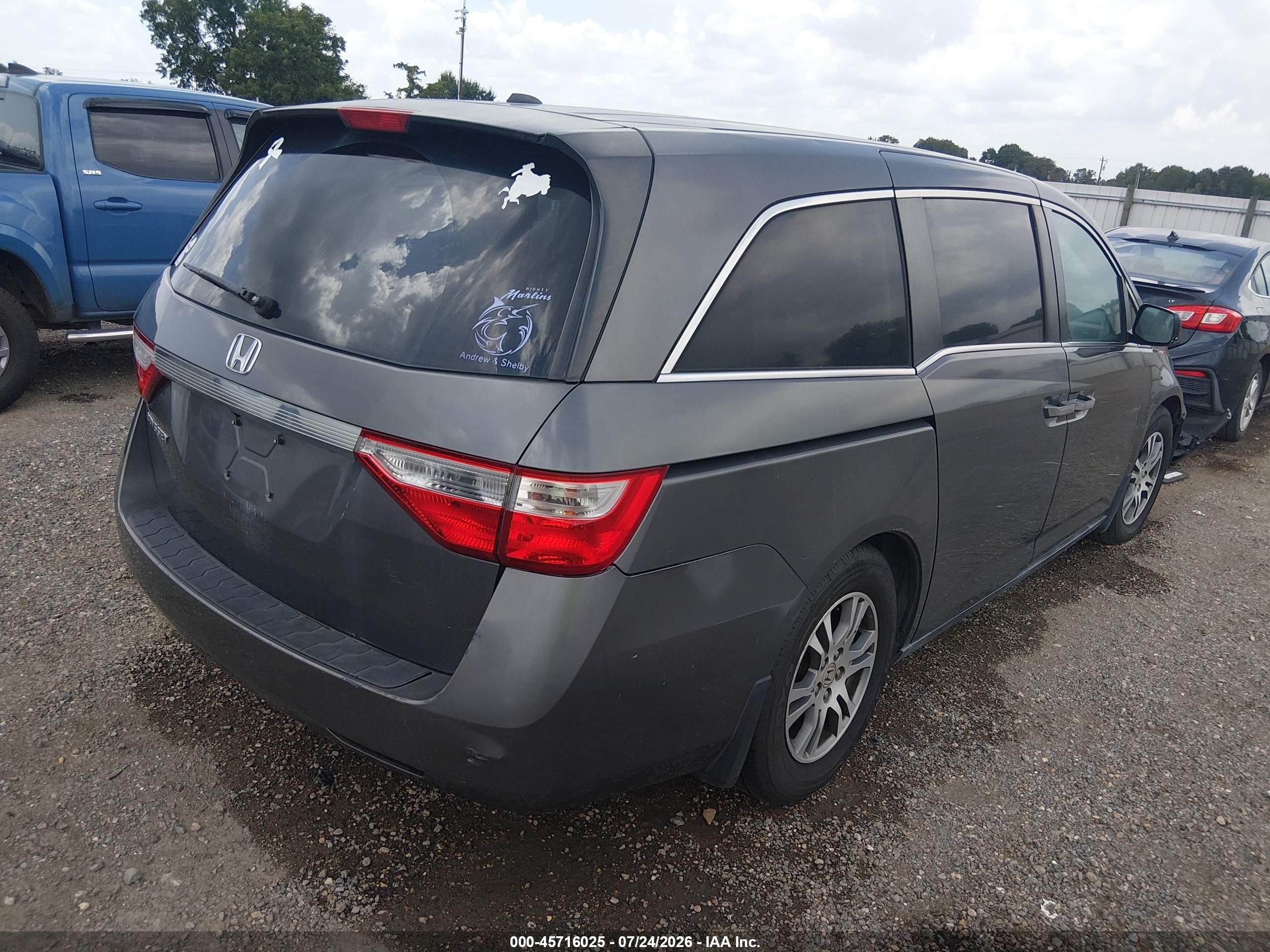 2012 Honda Odyssey Ex-l Серый vin: 5FNRL5H63CB093624
