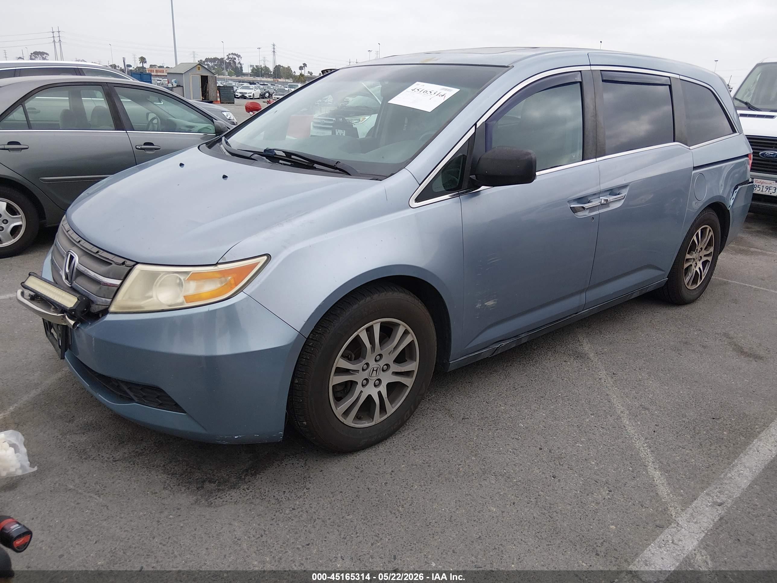 2012 Honda Odyssey Ex-l Light Blue vin: 5FNRL5H63CB102791
