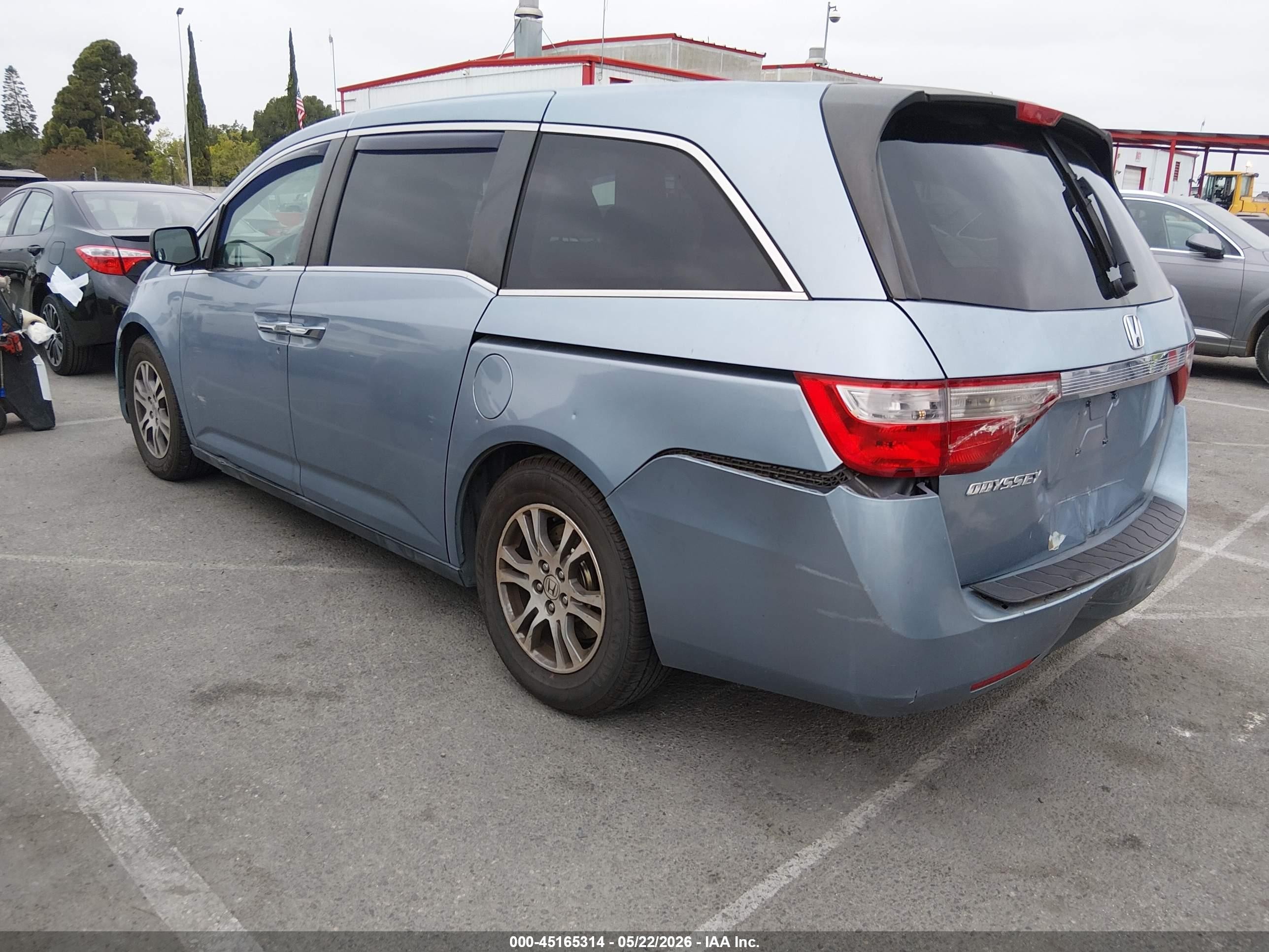 2012 Honda Odyssey Ex-l Light Blue vin: 5FNRL5H63CB102791