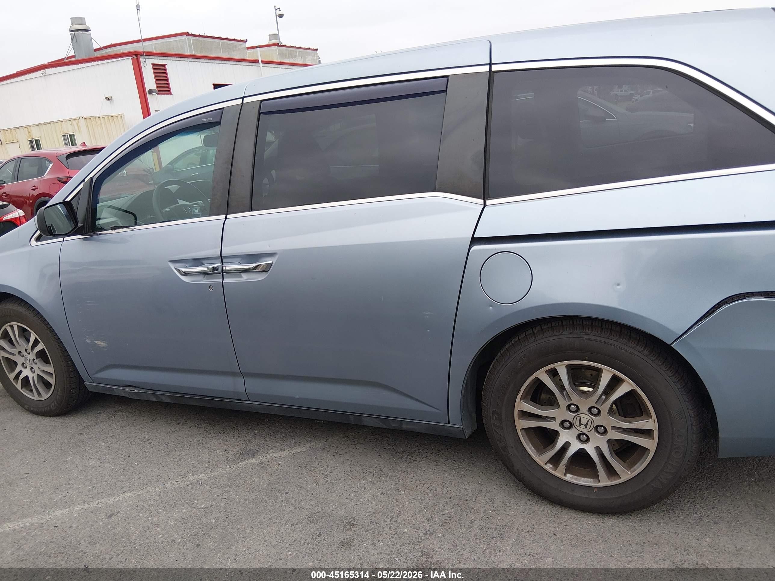 2012 Honda Odyssey Ex-l Light Blue vin: 5FNRL5H63CB102791