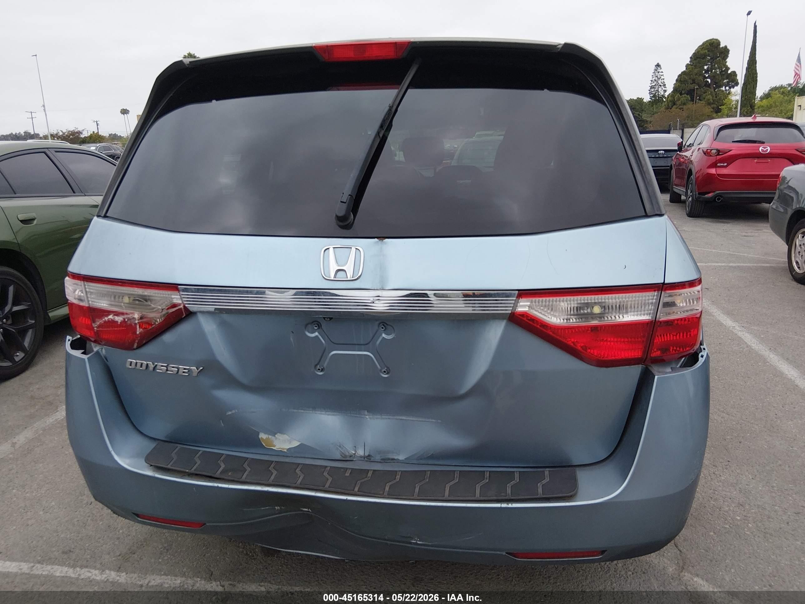2012 Honda Odyssey Ex-l Light Blue vin: 5FNRL5H63CB102791