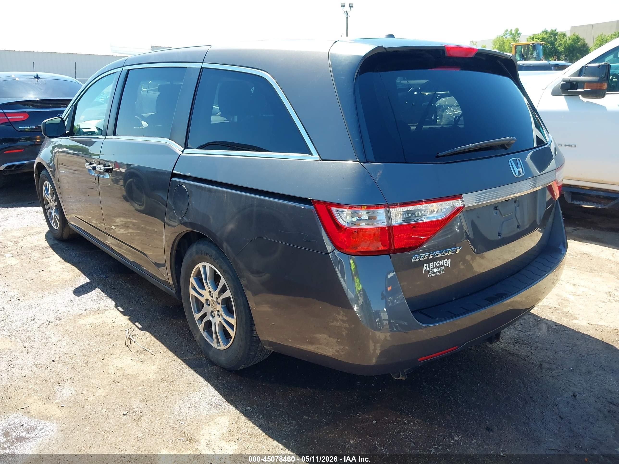 2012 Honda Odyssey Ex-l Gray vin: 5FNRL5H63CB110454