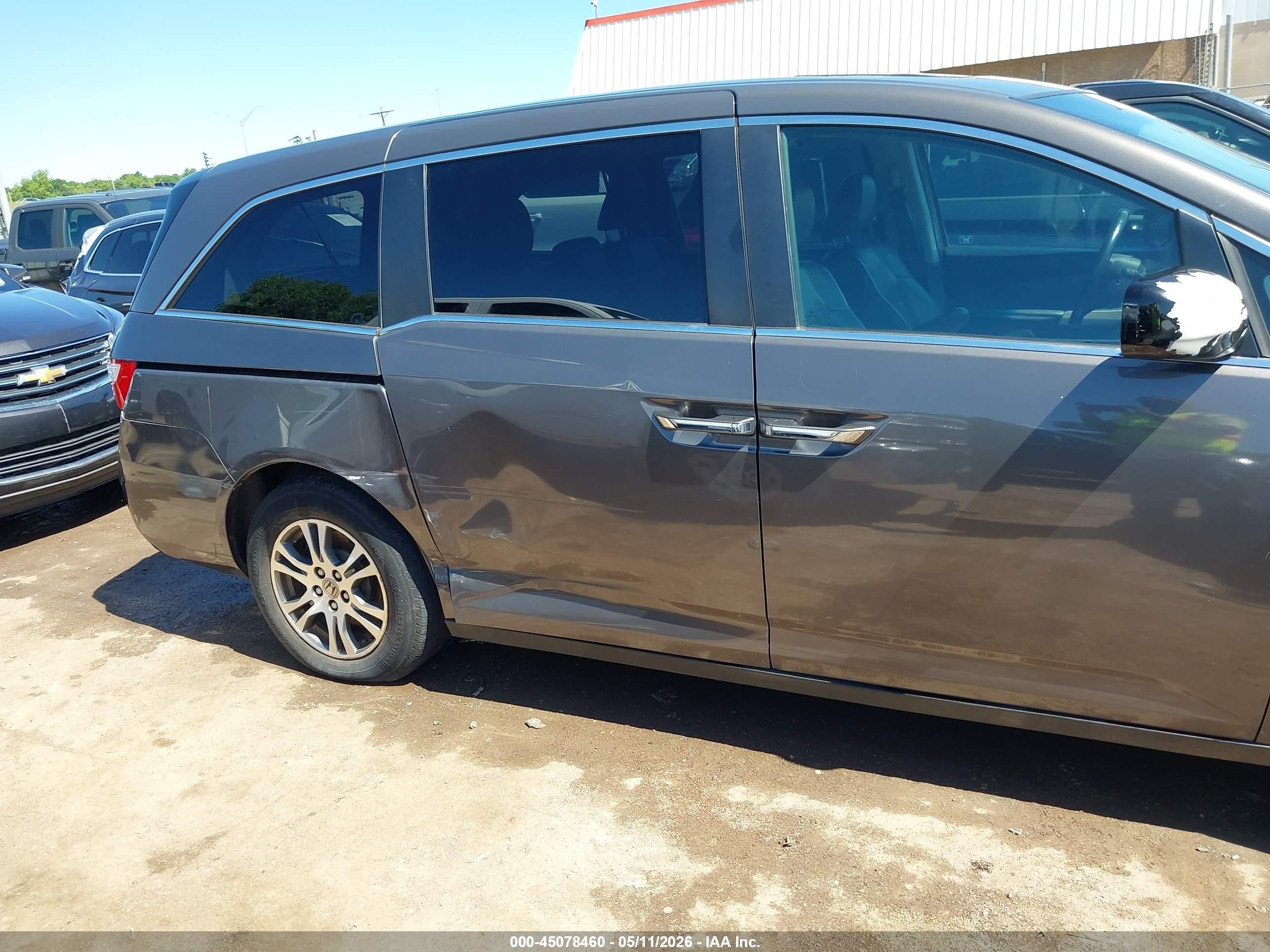 2012 Honda Odyssey Ex-l Gray vin: 5FNRL5H63CB110454
