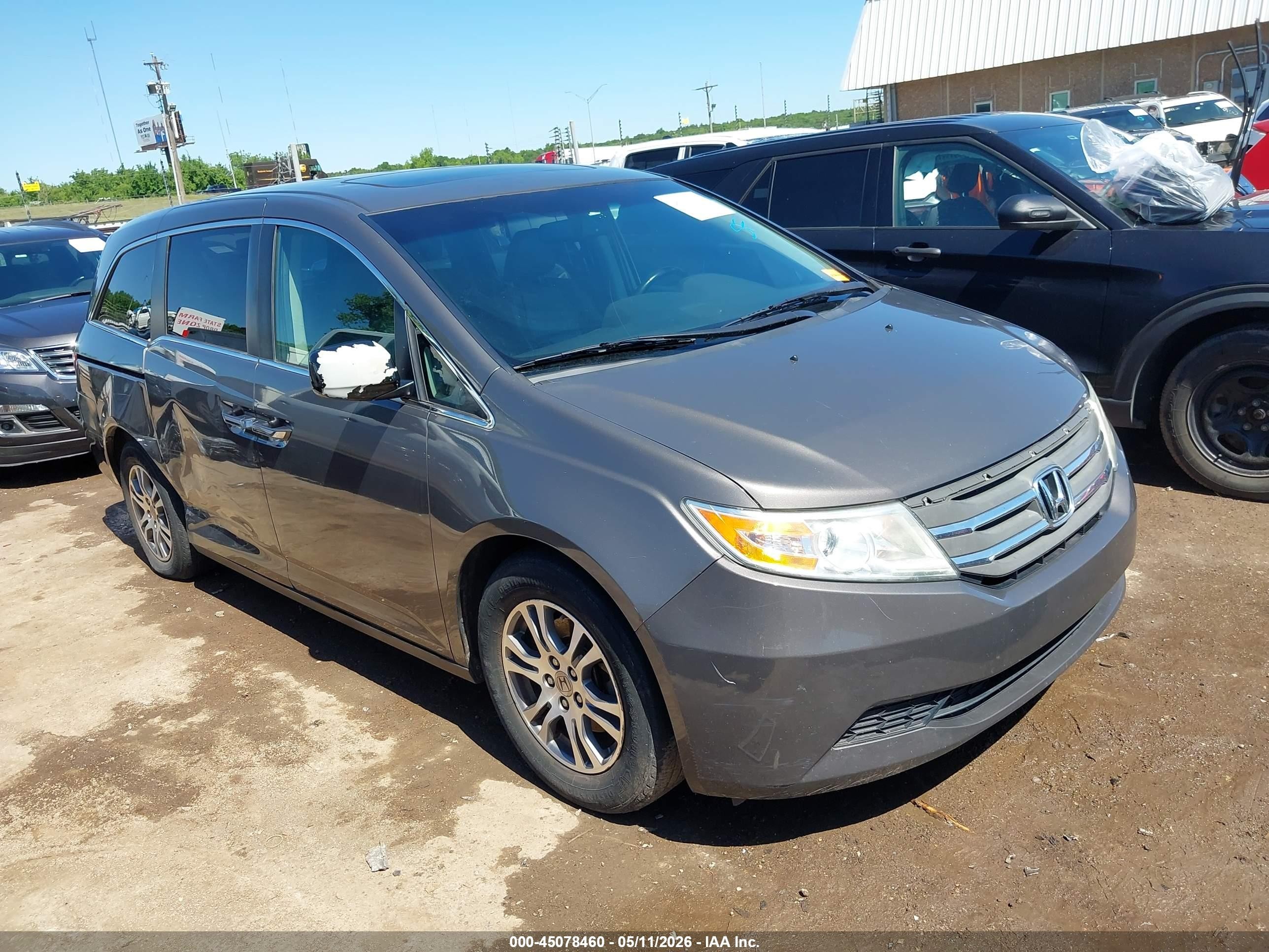 2012 Honda Odyssey Ex-l Gray vin: 5FNRL5H63CB110454