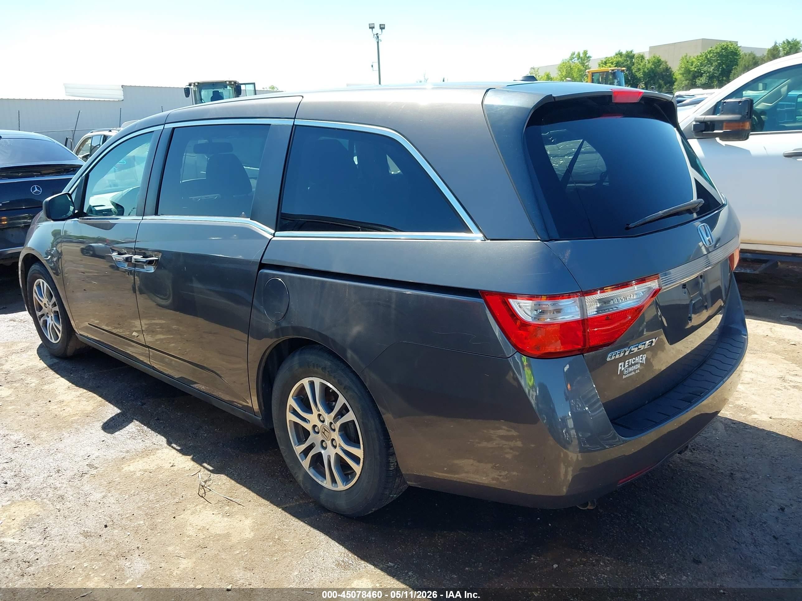 2012 Honda Odyssey Ex-l Gray vin: 5FNRL5H63CB110454