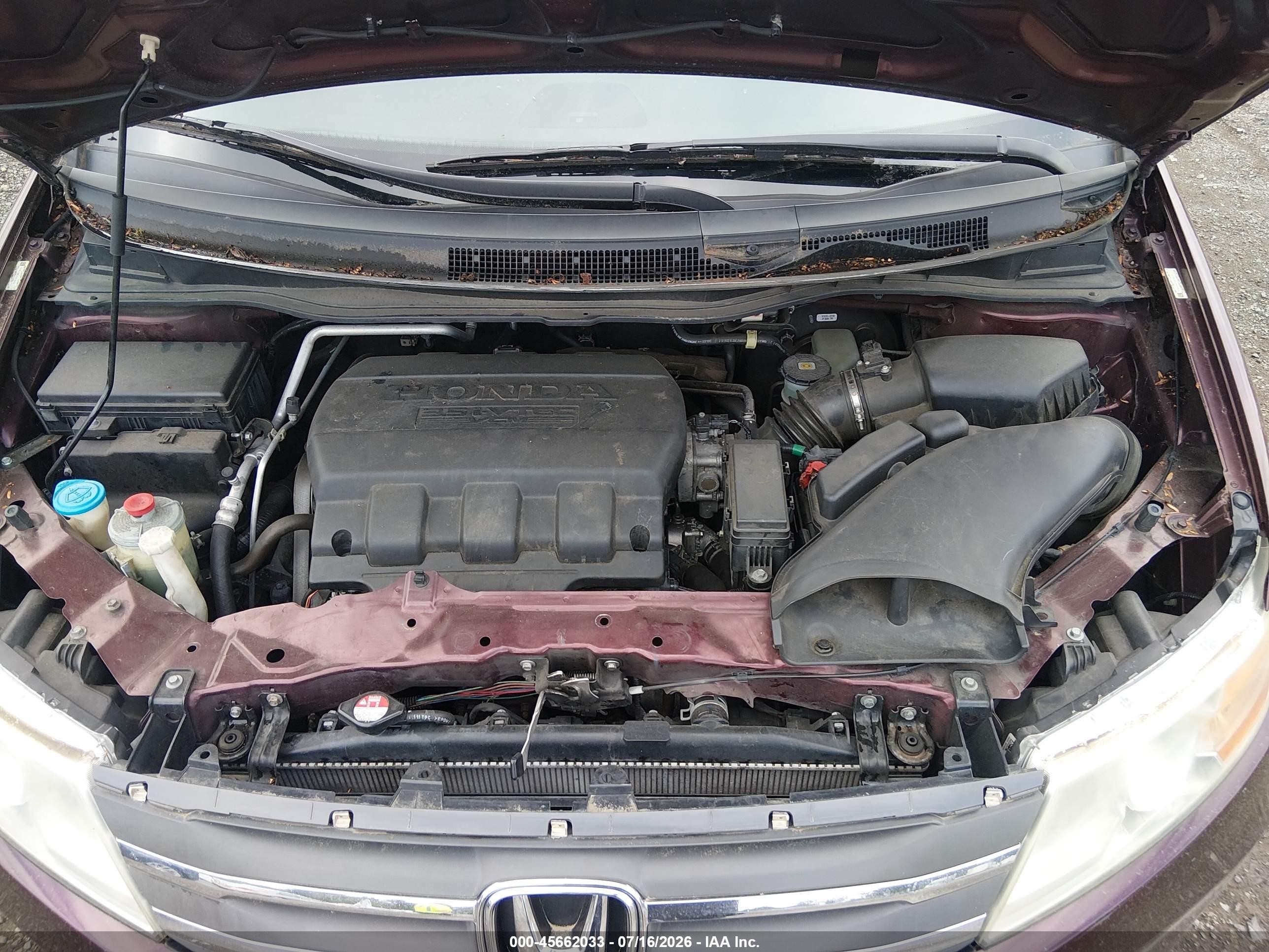 2012 Honda Odyssey Ex-l Maroon vin: 5FNRL5H63CB118456
