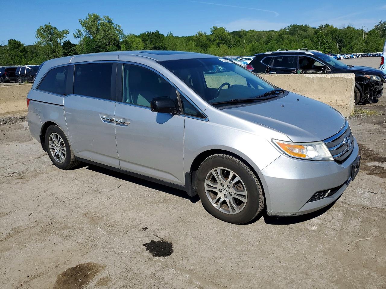 2012 Honda Odyssey Exl Silver vin: 5FNRL5H63CB121101
