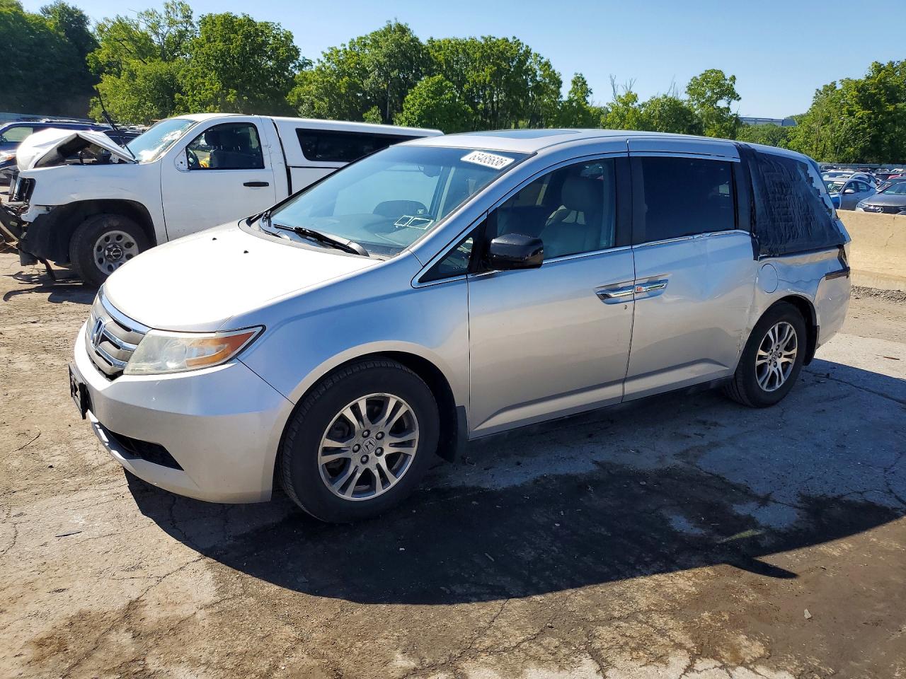 2012 Honda Odyssey Exl Silver vin: 5FNRL5H63CB121101