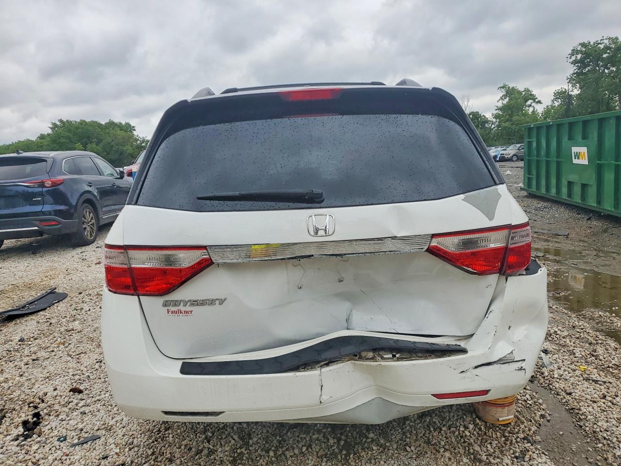 2012 Honda Odyssey Exl White vin: 5FNRL5H63CB134057