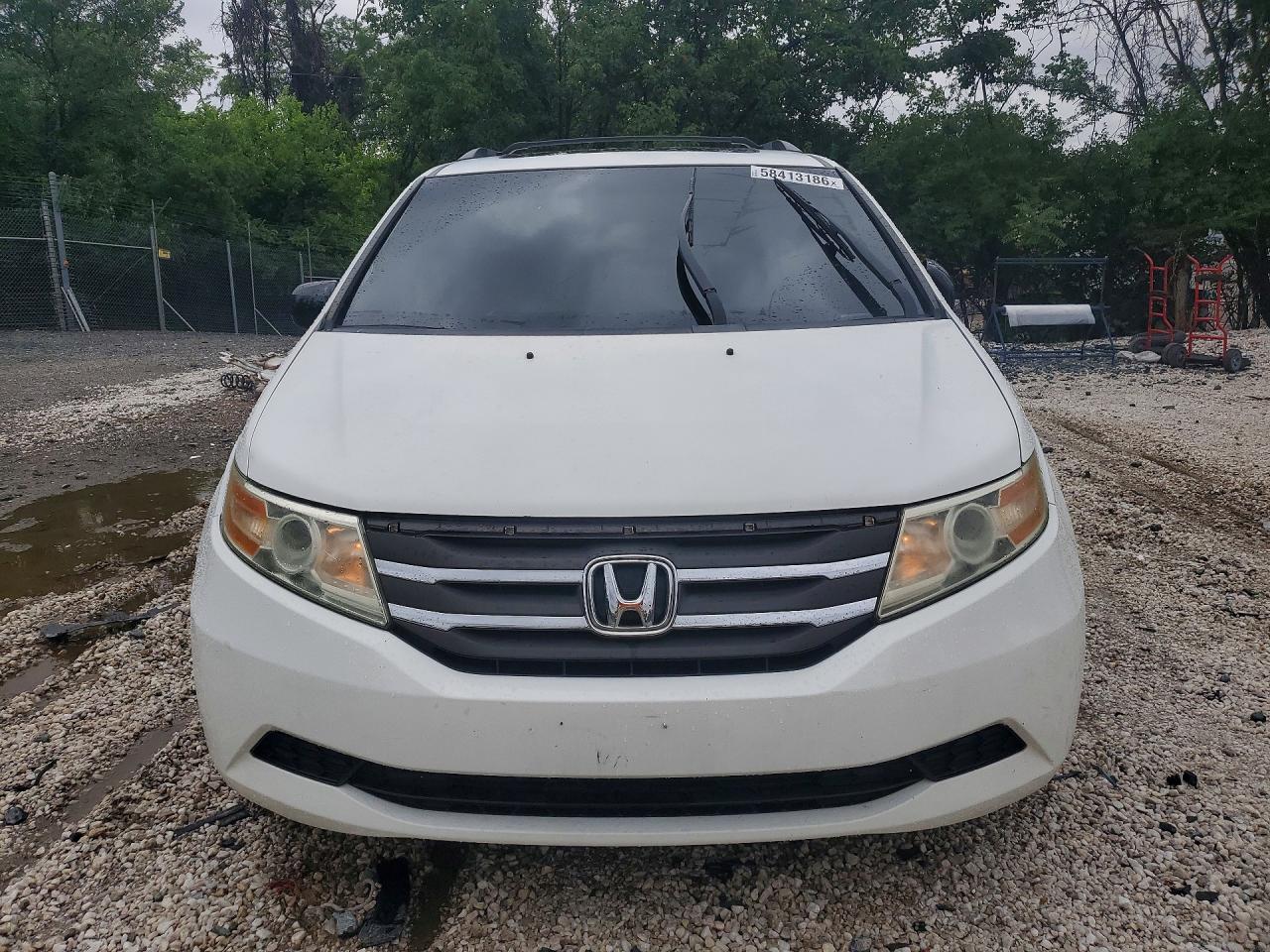 2012 Honda Odyssey Exl White vin: 5FNRL5H63CB134057