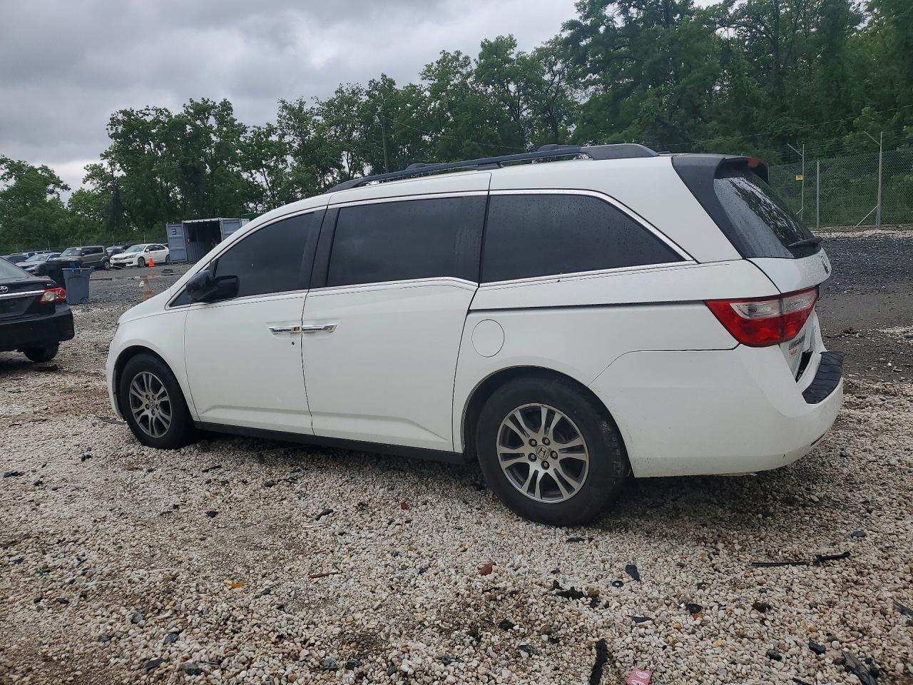 2012 Honda Odyssey Exl White vin: 5FNRL5H63CB134057