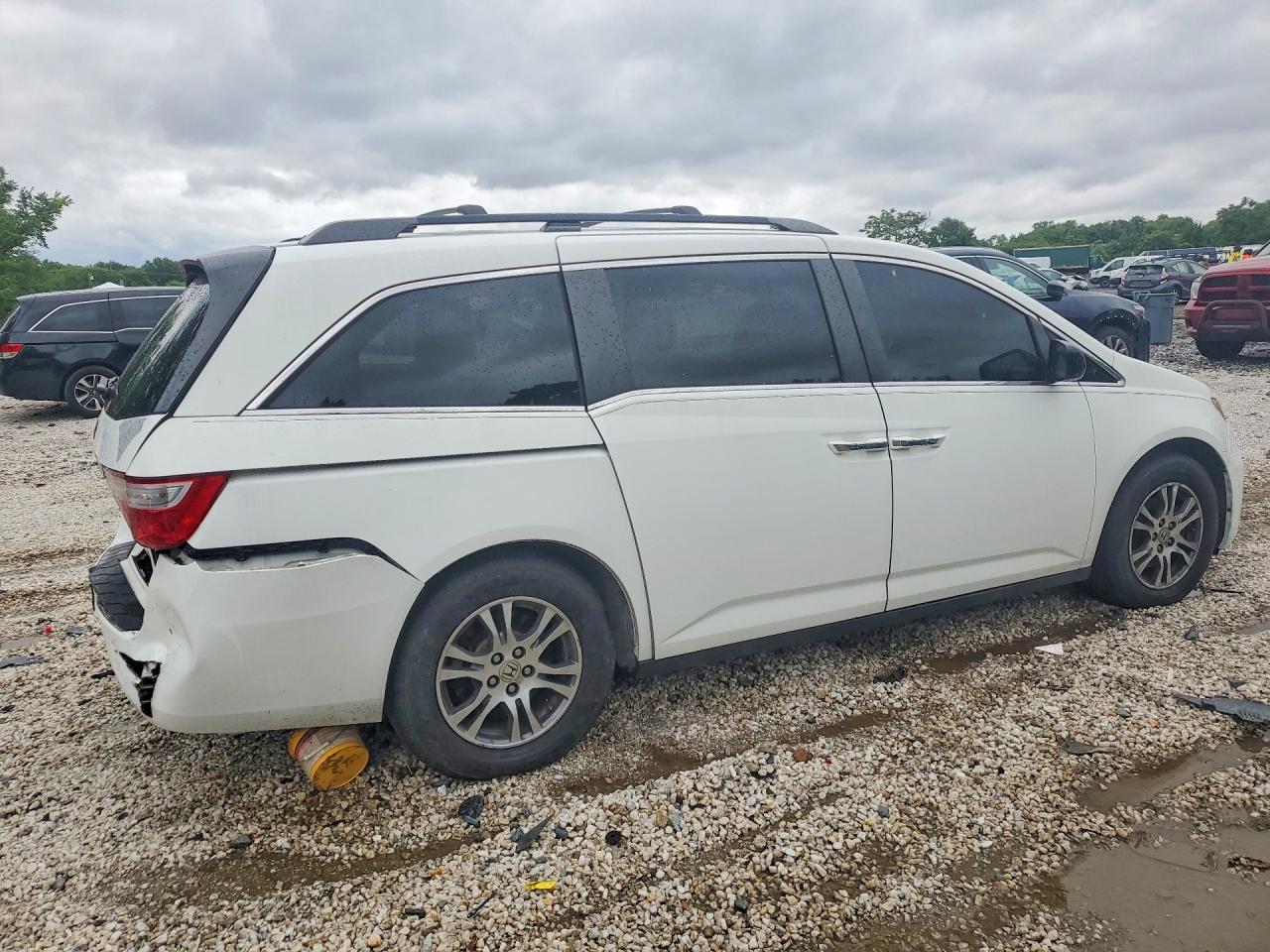 2012 Honda Odyssey Exl White vin: 5FNRL5H63CB134057