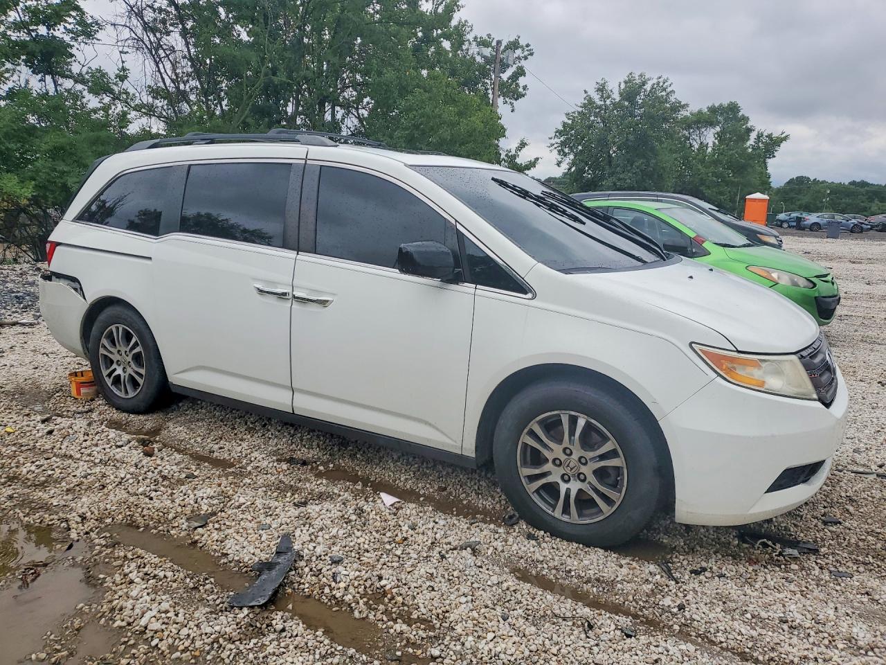 2012 Honda Odyssey Exl White vin: 5FNRL5H63CB134057