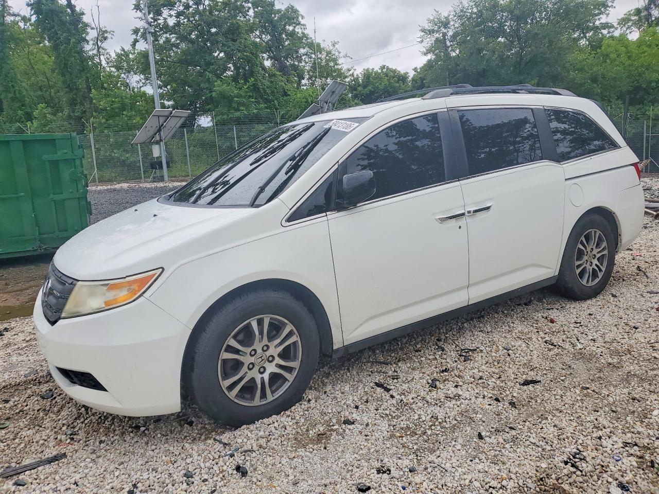 2012 Honda Odyssey Exl White vin: 5FNRL5H63CB134057