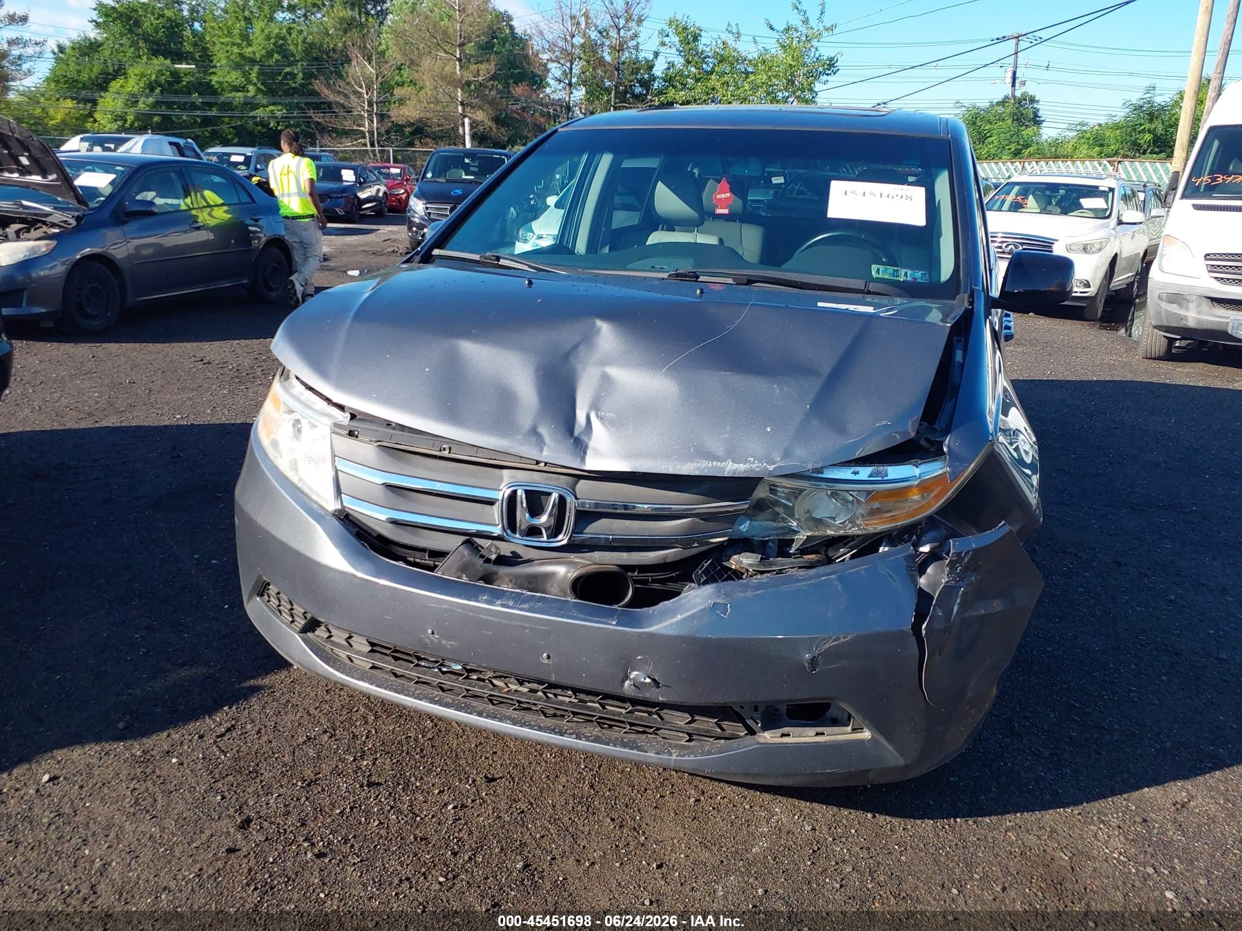 2012 Honda Odyssey Ex-l Gray vin: 5FNRL5H63CB146600