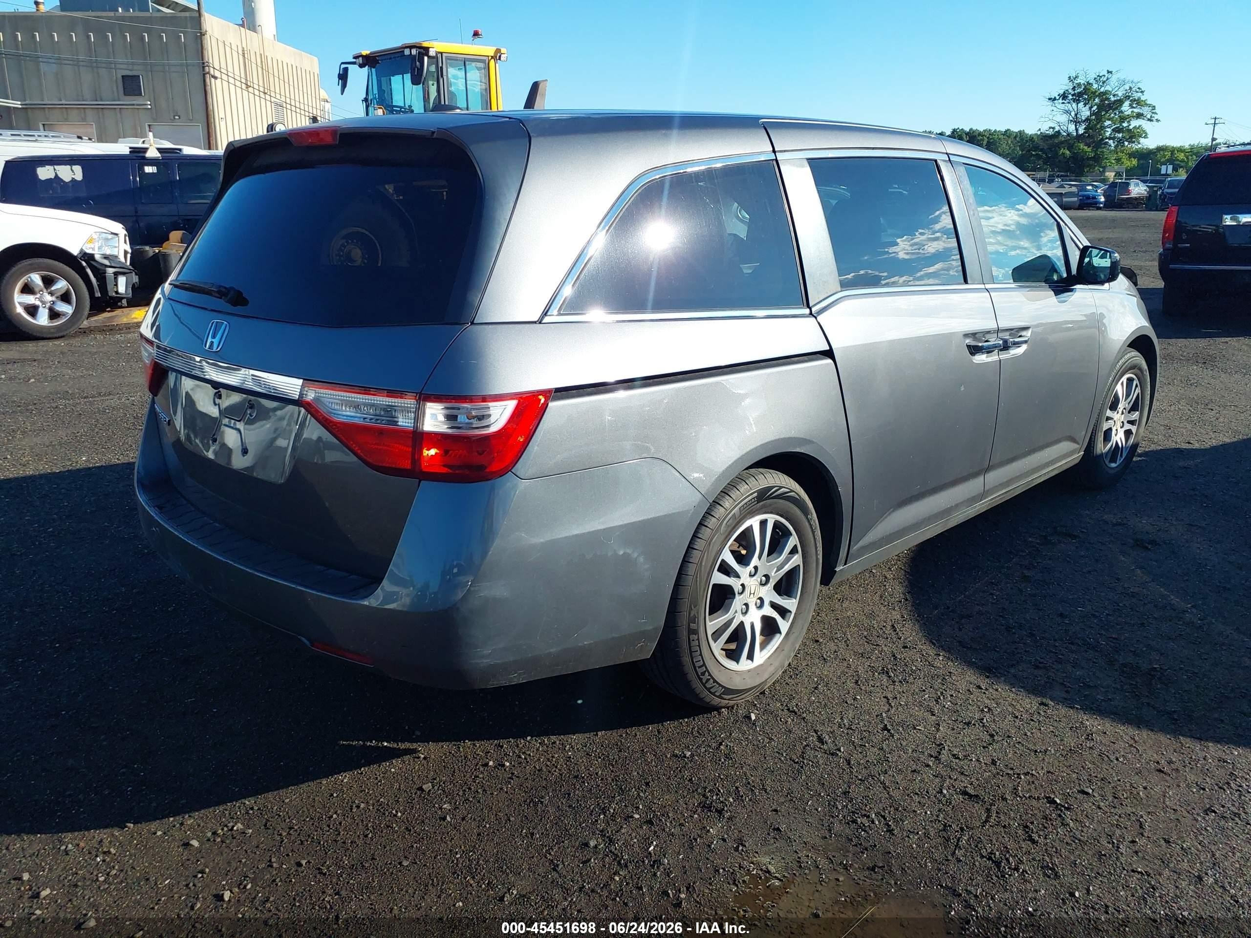 2012 Honda Odyssey Ex-l Gray vin: 5FNRL5H63CB146600