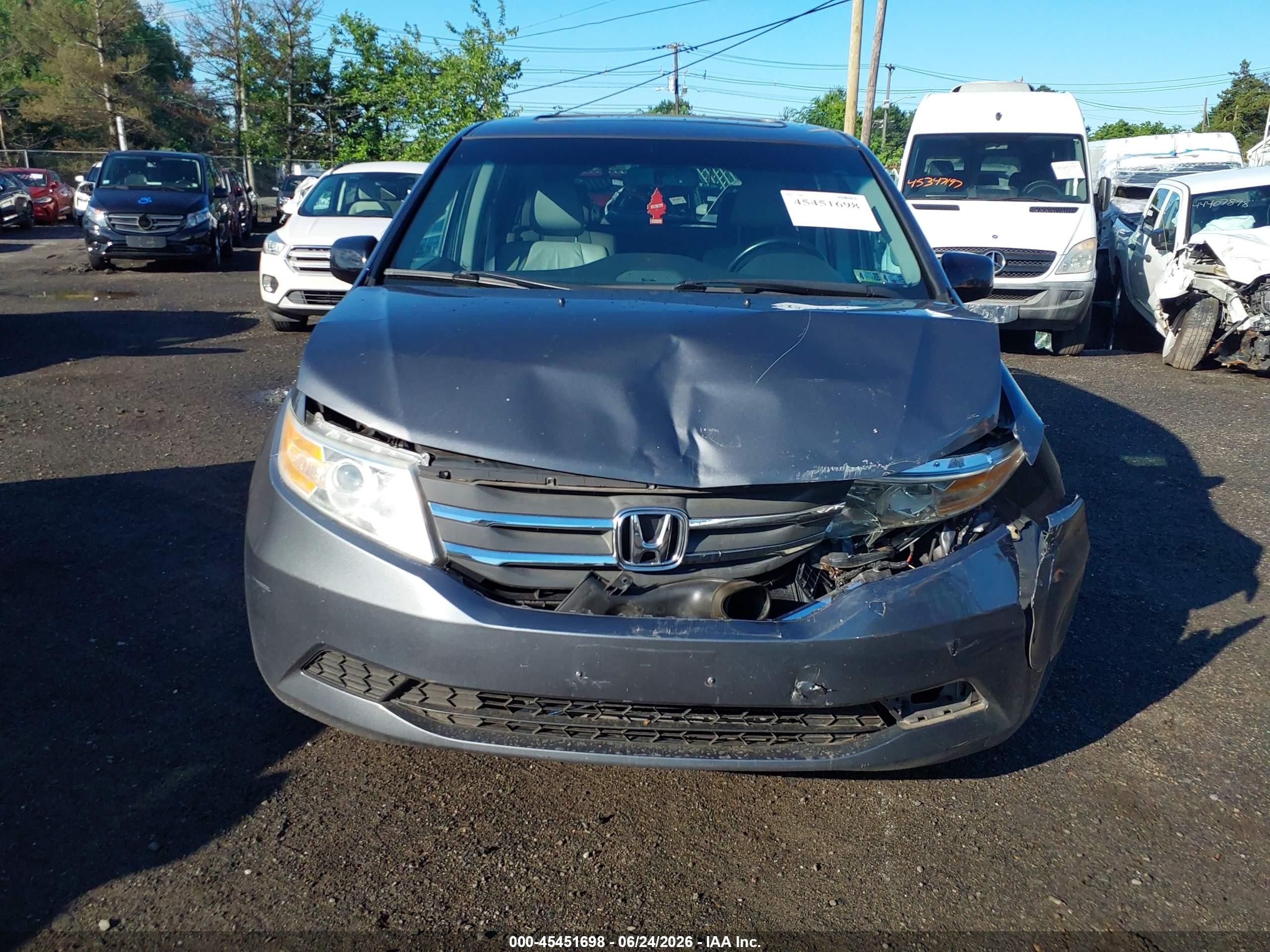 2012 Honda Odyssey Ex-l Gray vin: 5FNRL5H63CB146600