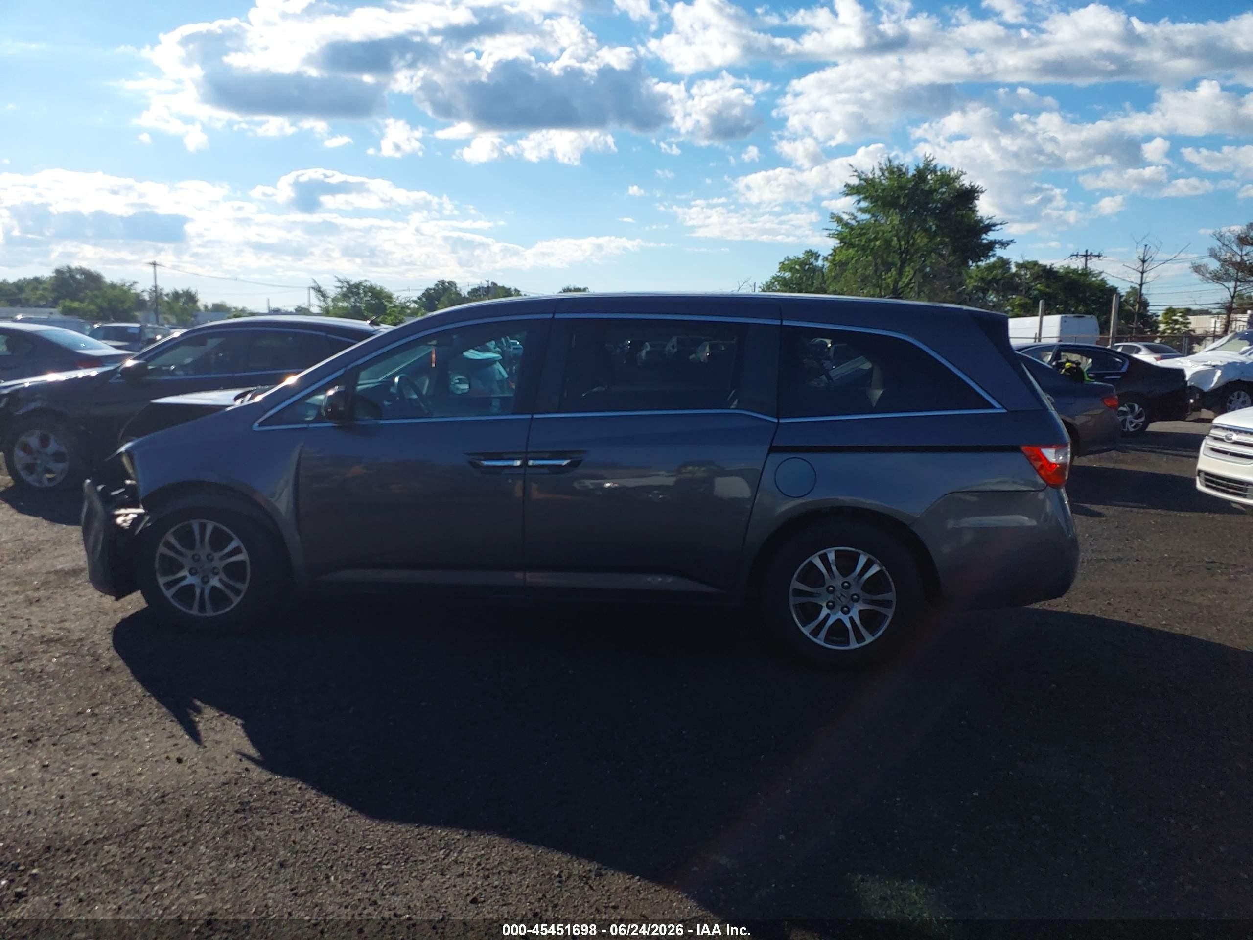 2012 Honda Odyssey Ex-l Gray vin: 5FNRL5H63CB146600