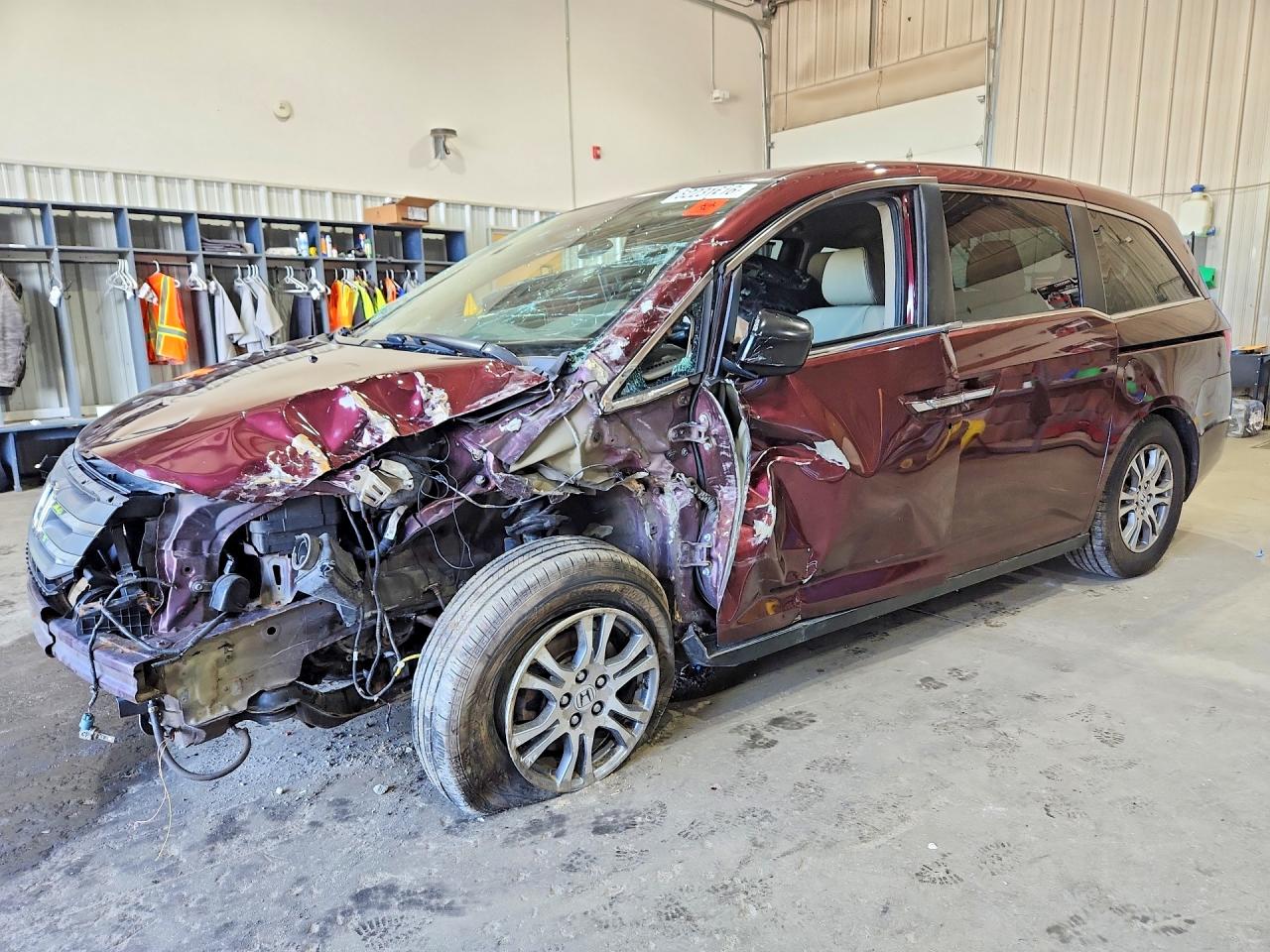 2013 Honda Odyssey Exl Темно-бордовый vin: 5FNRL5H63DB011487