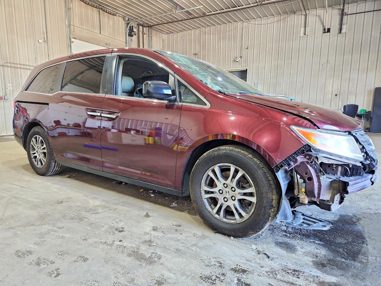 2013 Honda Odyssey Exl Темно-бордовый vin: 5FNRL5H63DB011487