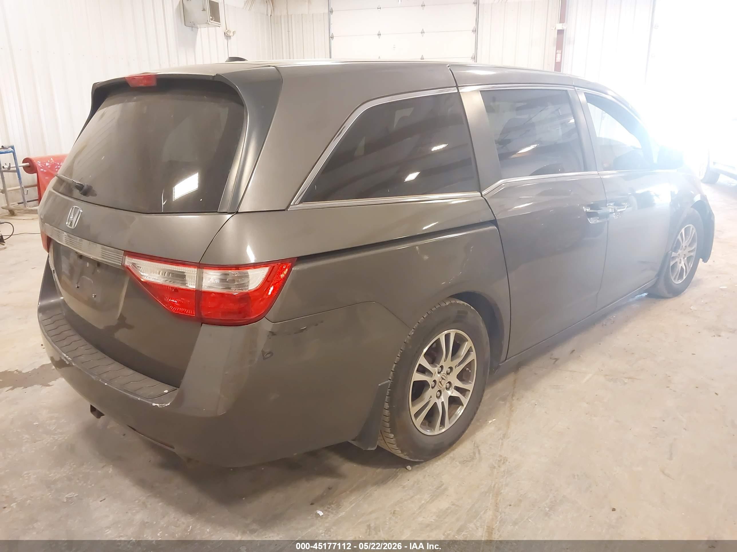 2013 Honda Odyssey Ex-l Gray vin: 5FNRL5H63DB012641