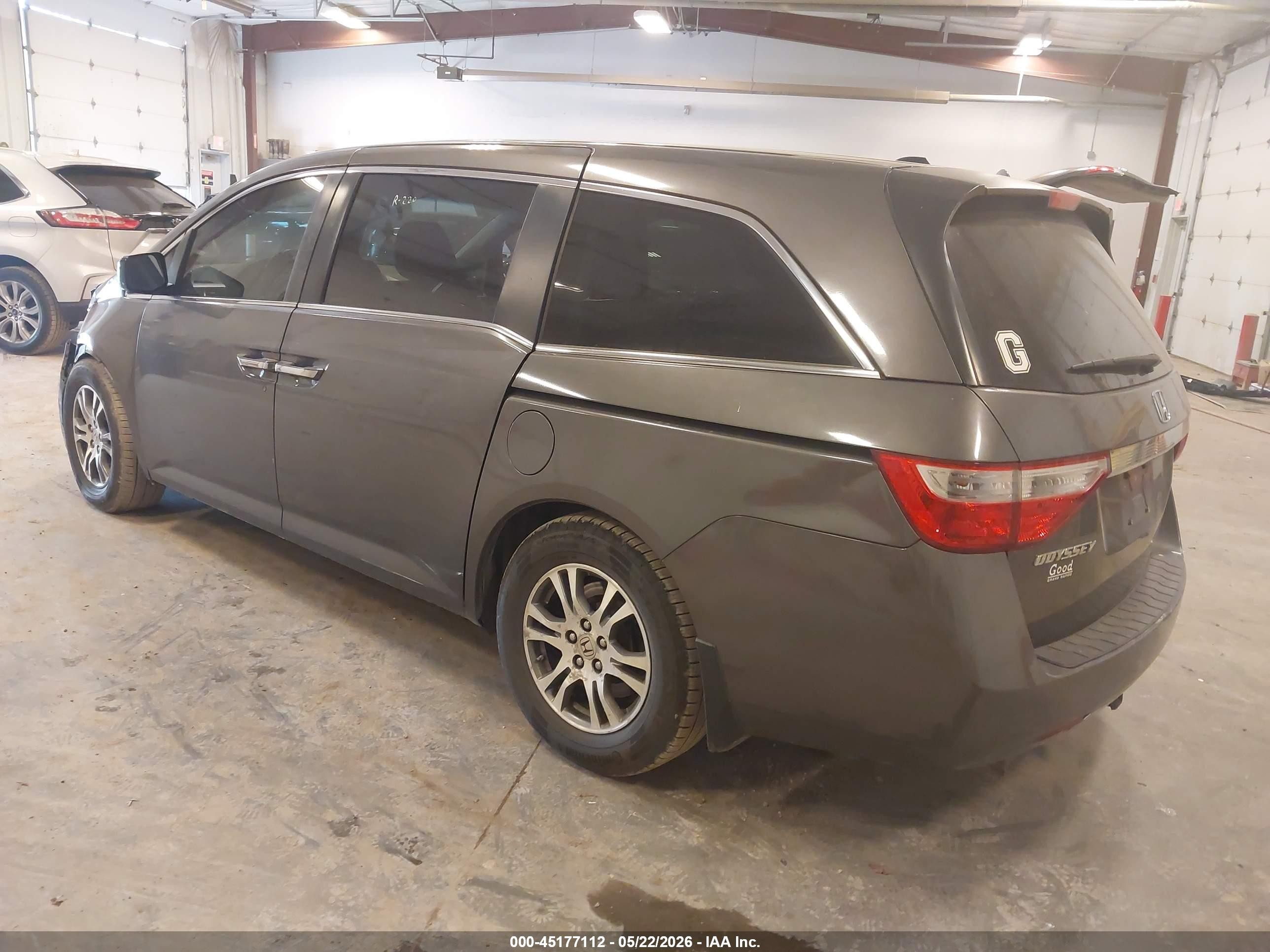 2013 Honda Odyssey Ex-l Gray vin: 5FNRL5H63DB012641