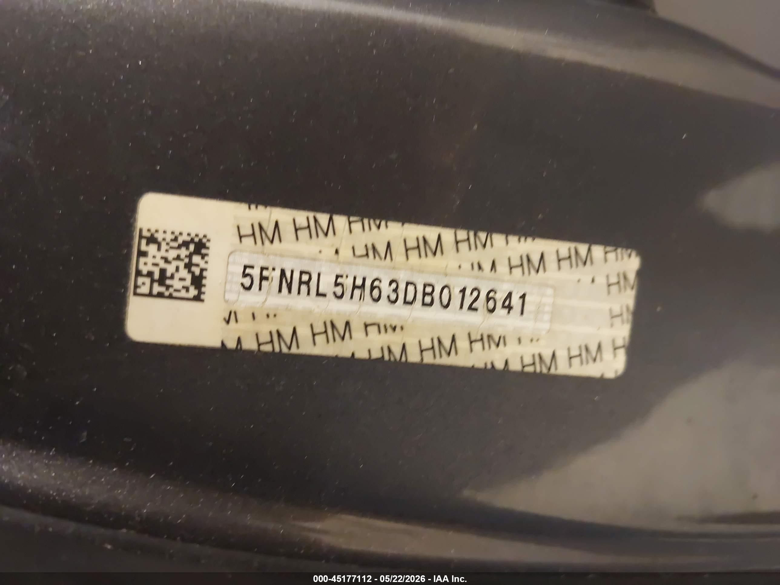 2013 Honda Odyssey Ex-l Gray vin: 5FNRL5H63DB012641