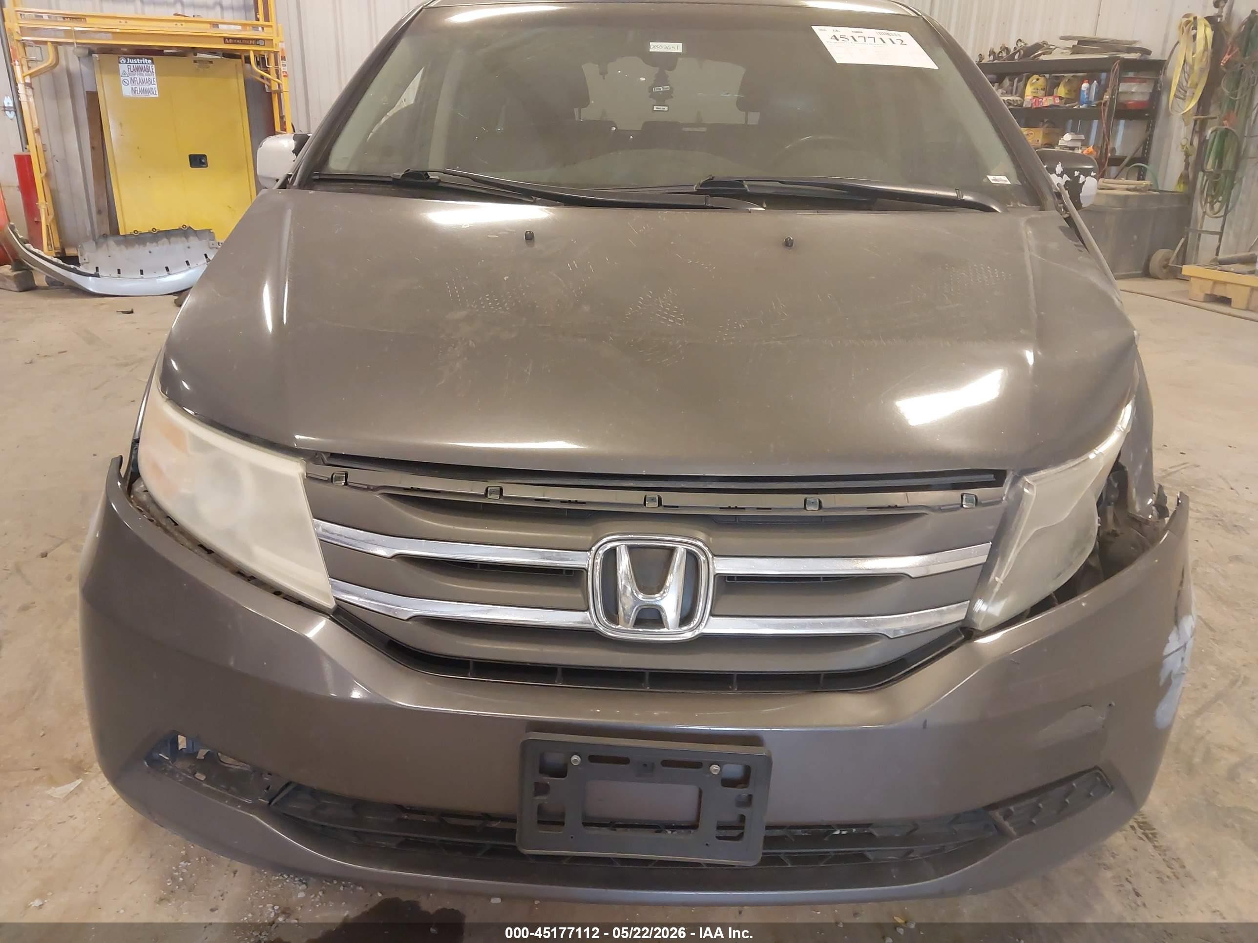 2013 Honda Odyssey Ex-l Gray vin: 5FNRL5H63DB012641