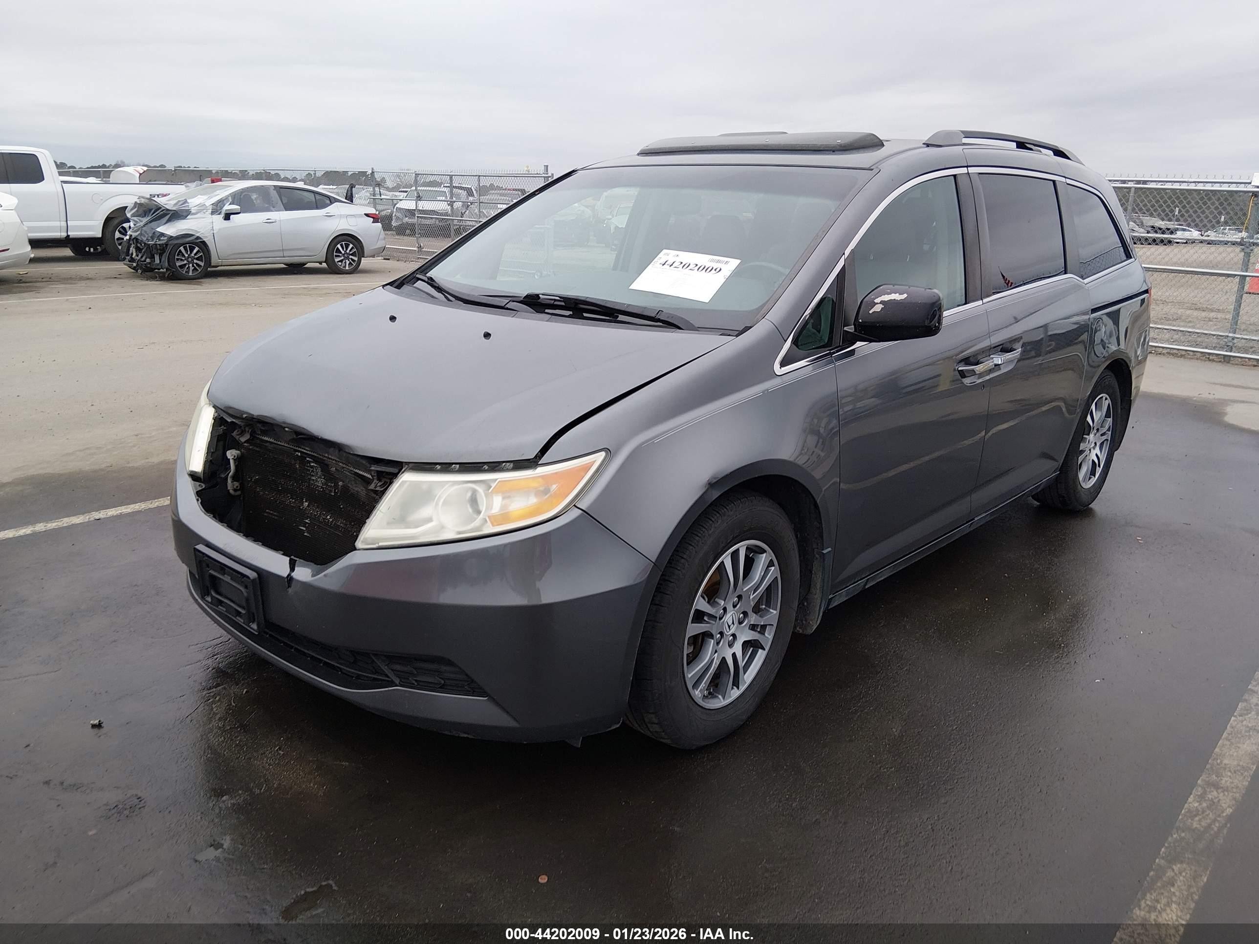2013 Honda Odyssey Ex-l Gray vin: 5FNRL5H63DB016513