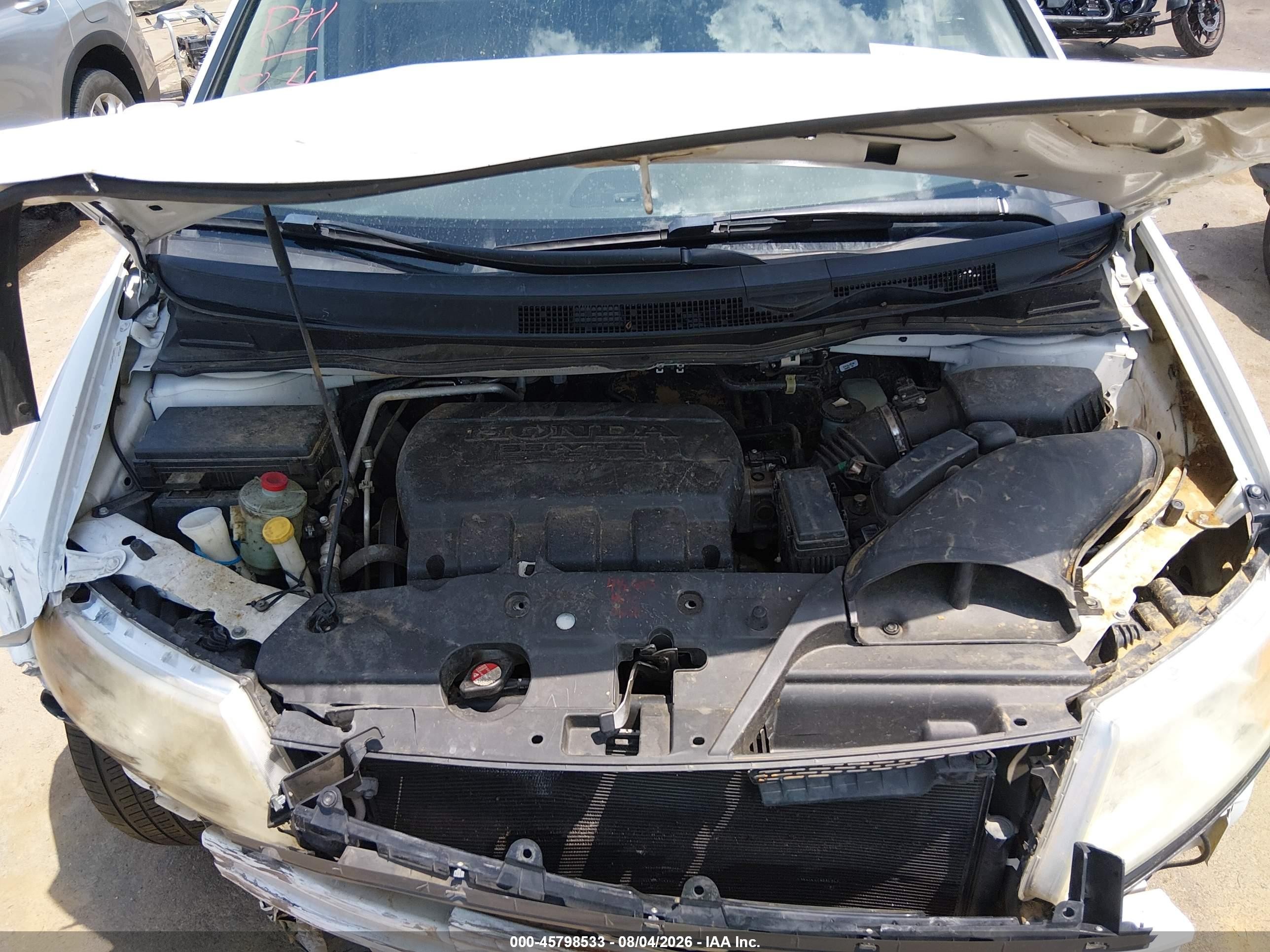 2013 Honda Odyssey Ex-l White vin: 5FNRL5H63DB037491