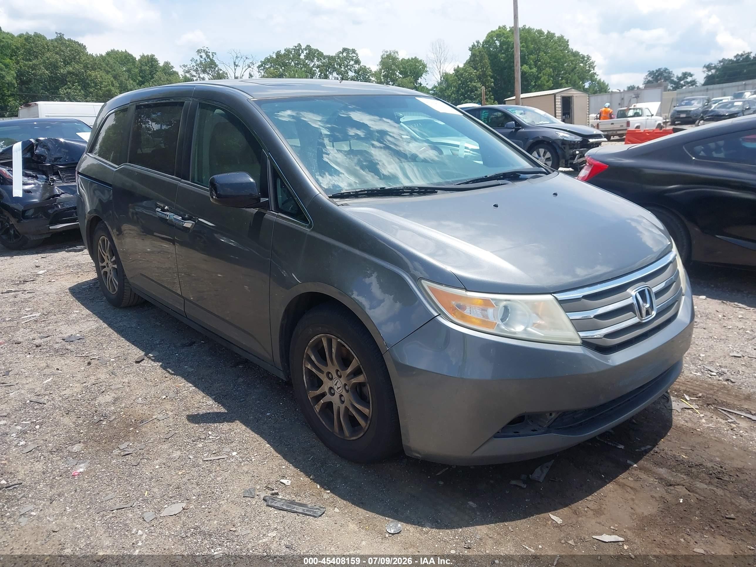 2013 Honda Odyssey Ex-l Gray vin: 5FNRL5H63DB039385