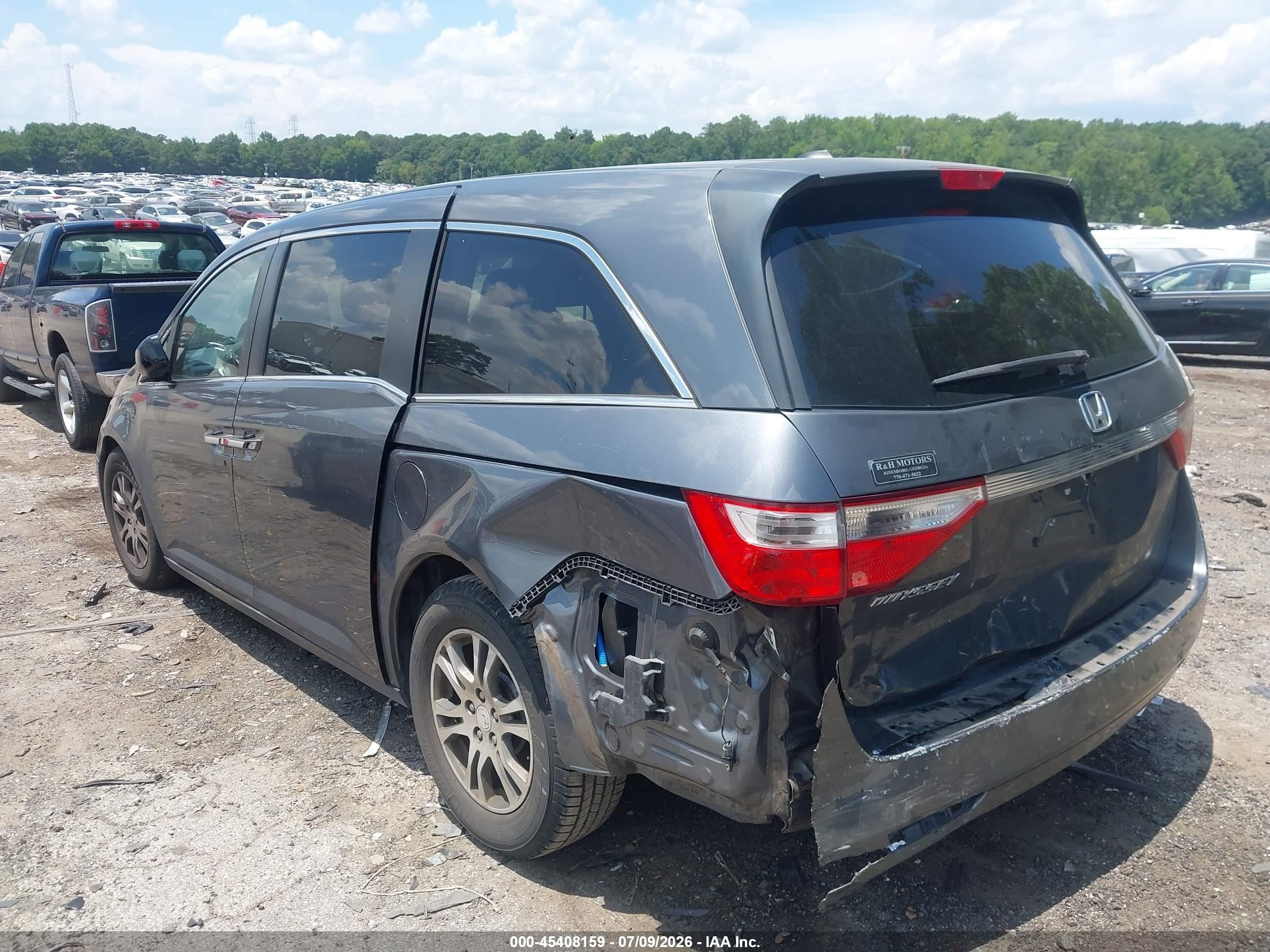 2013 Honda Odyssey Ex-l Gray vin: 5FNRL5H63DB039385