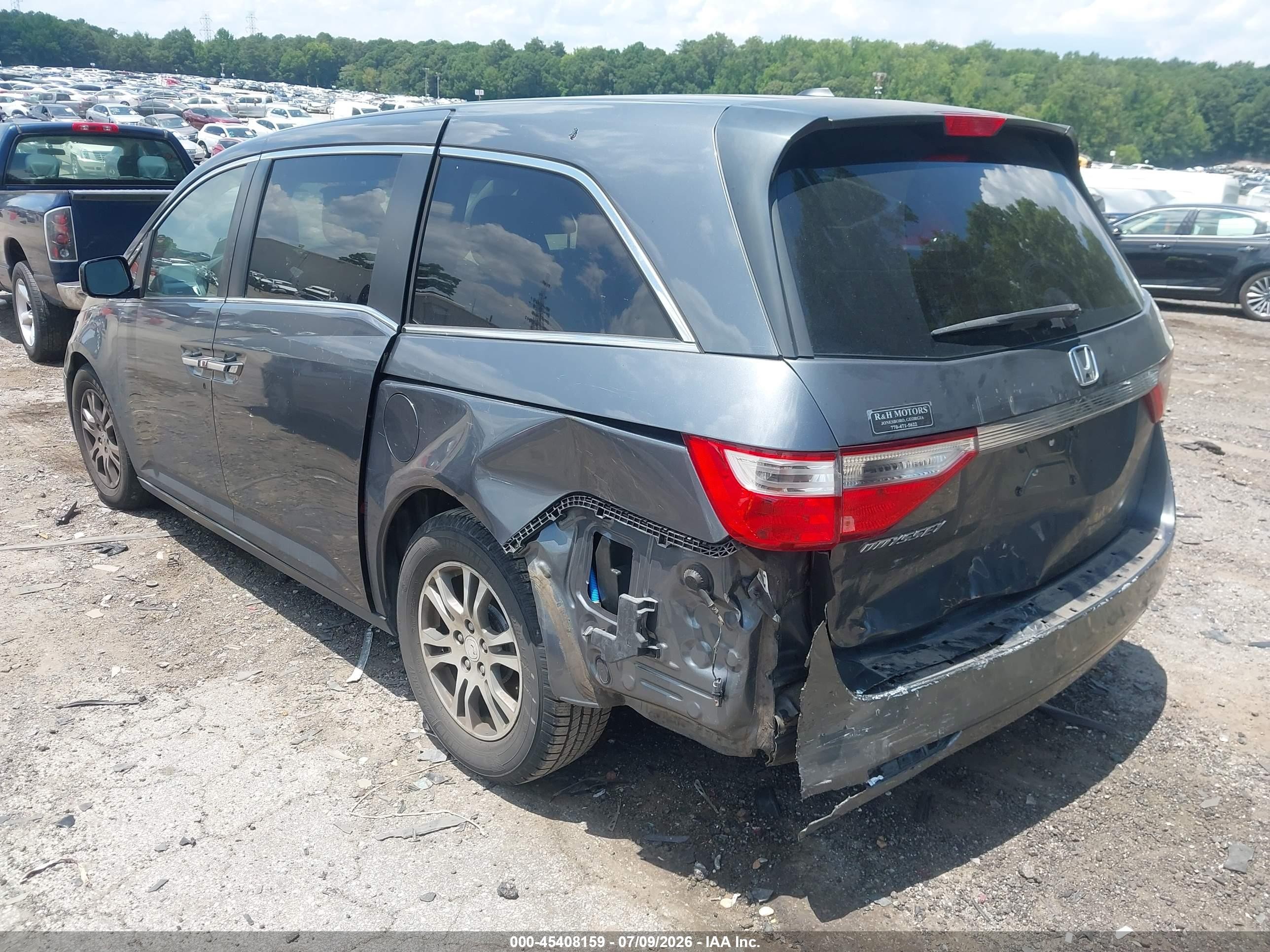 2013 Honda Odyssey Ex-l Gray vin: 5FNRL5H63DB039385
