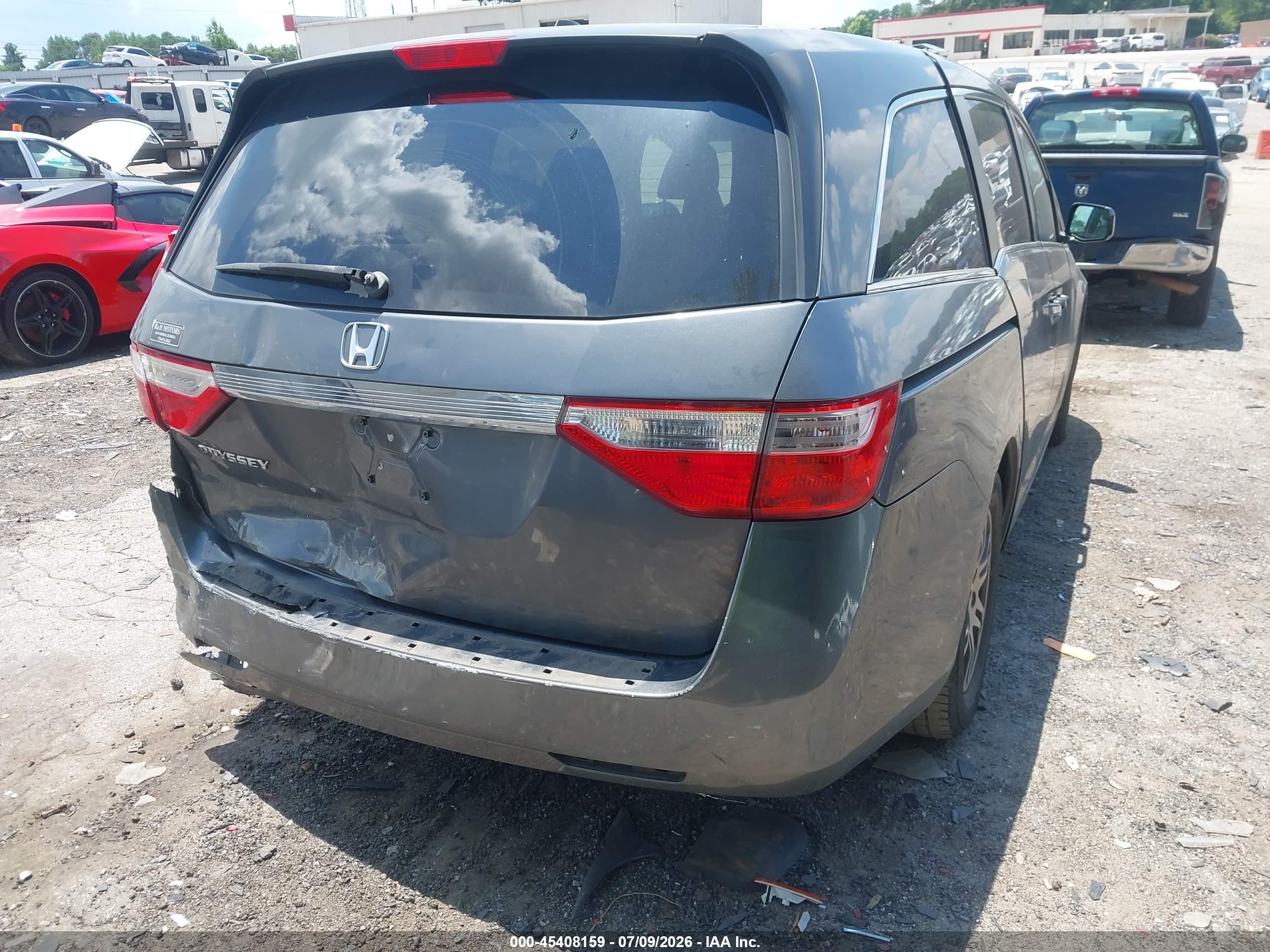 2013 Honda Odyssey Ex-l Gray vin: 5FNRL5H63DB039385
