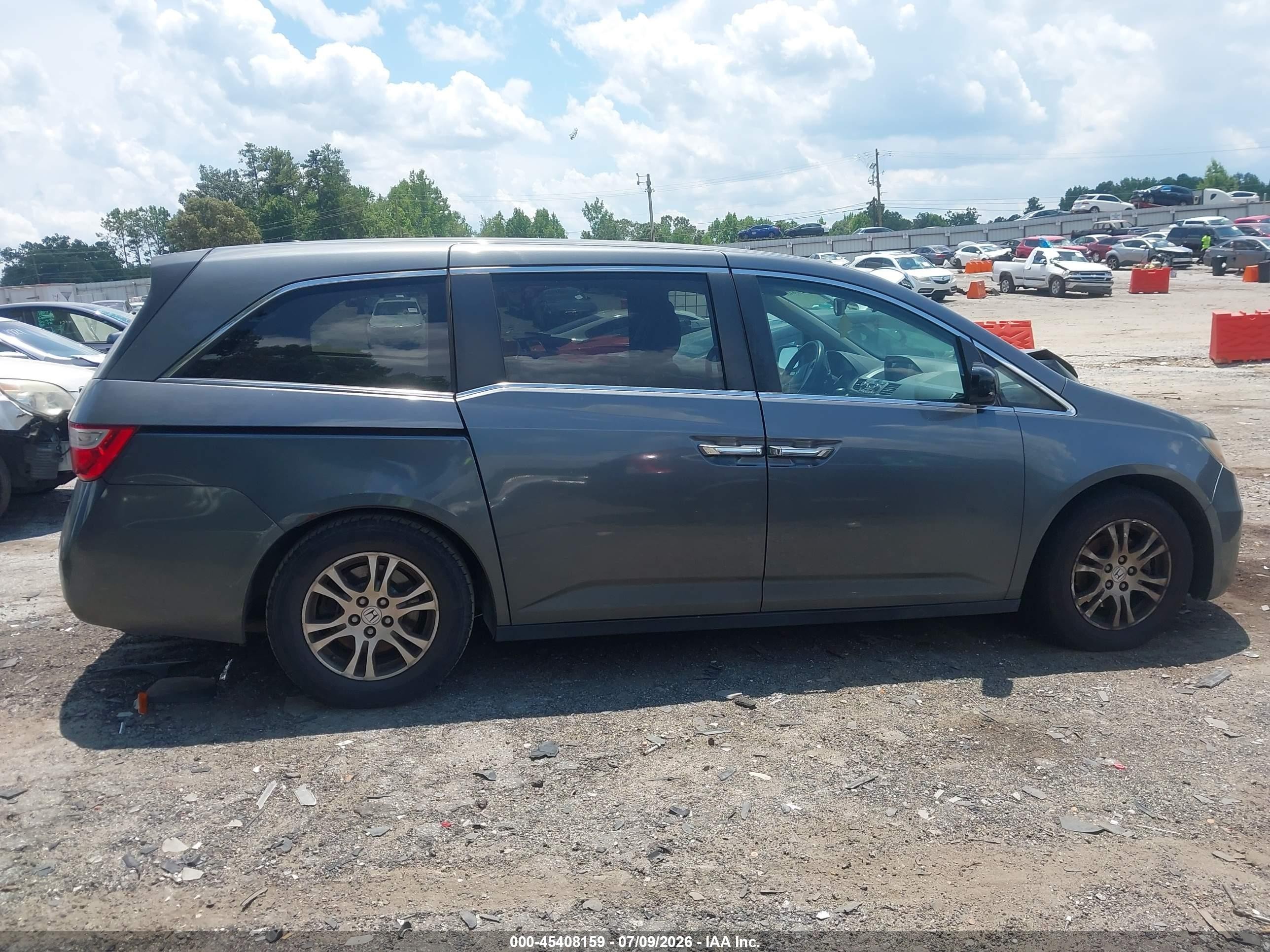 2013 Honda Odyssey Ex-l Gray vin: 5FNRL5H63DB039385