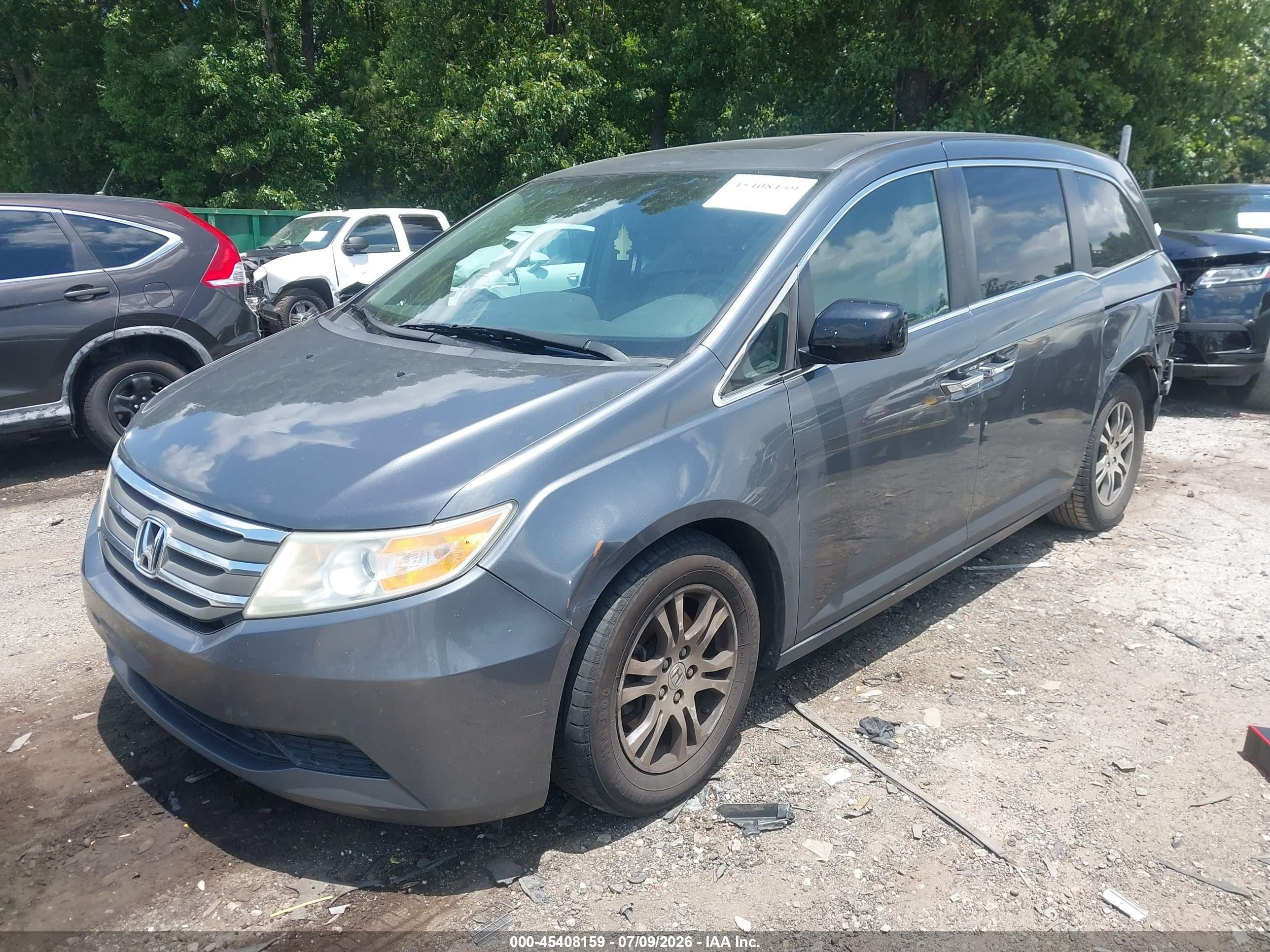 2013 Honda Odyssey Ex-l Gray vin: 5FNRL5H63DB039385