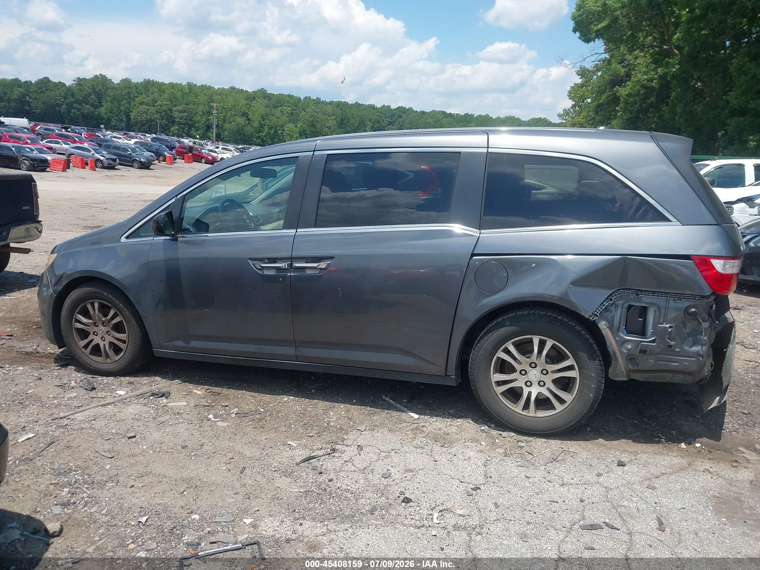 2013 Honda Odyssey Ex-l Gray vin: 5FNRL5H63DB039385