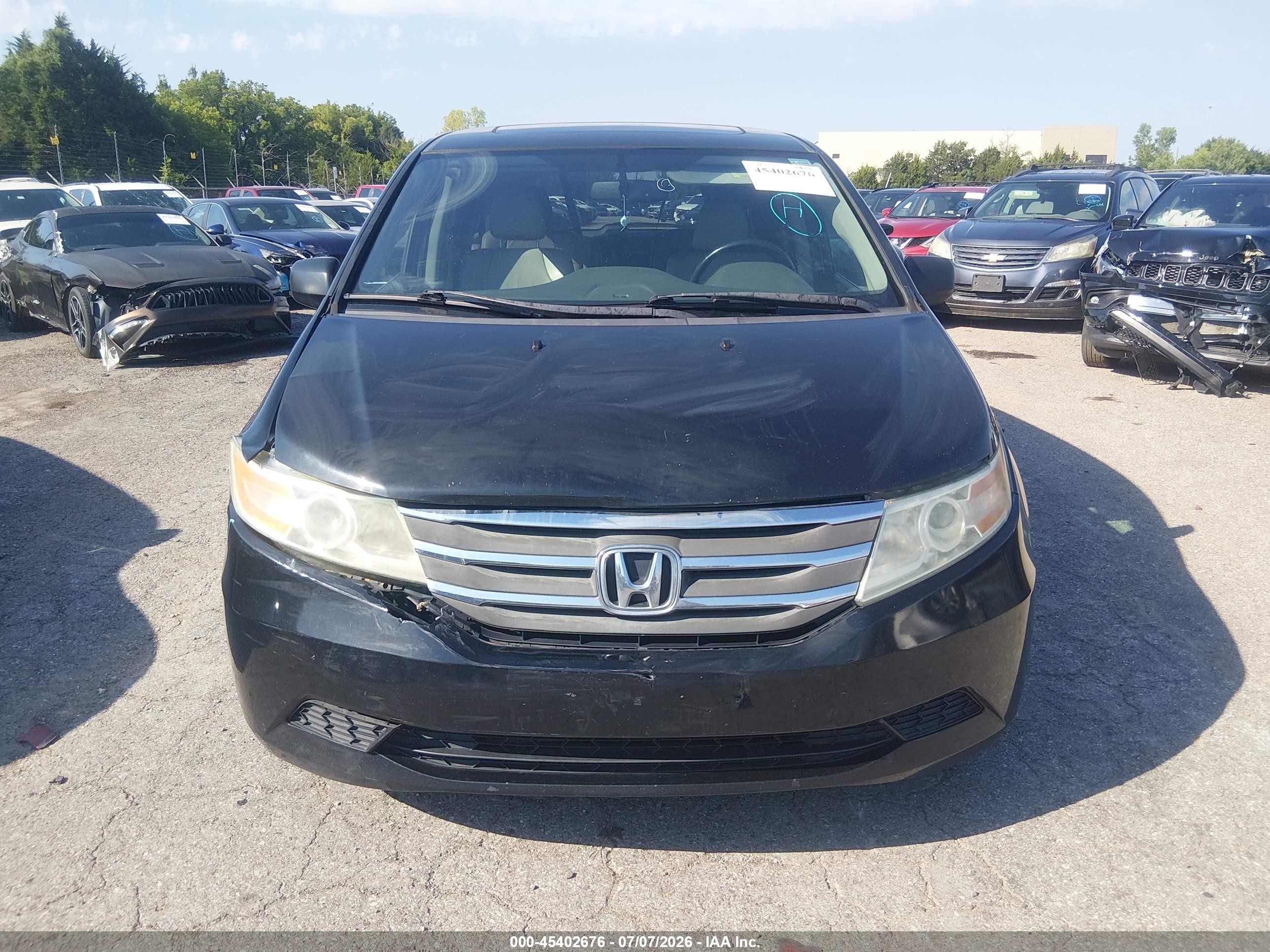 2013 Honda Odyssey Ex-l Black vin: 5FNRL5H63DB042903