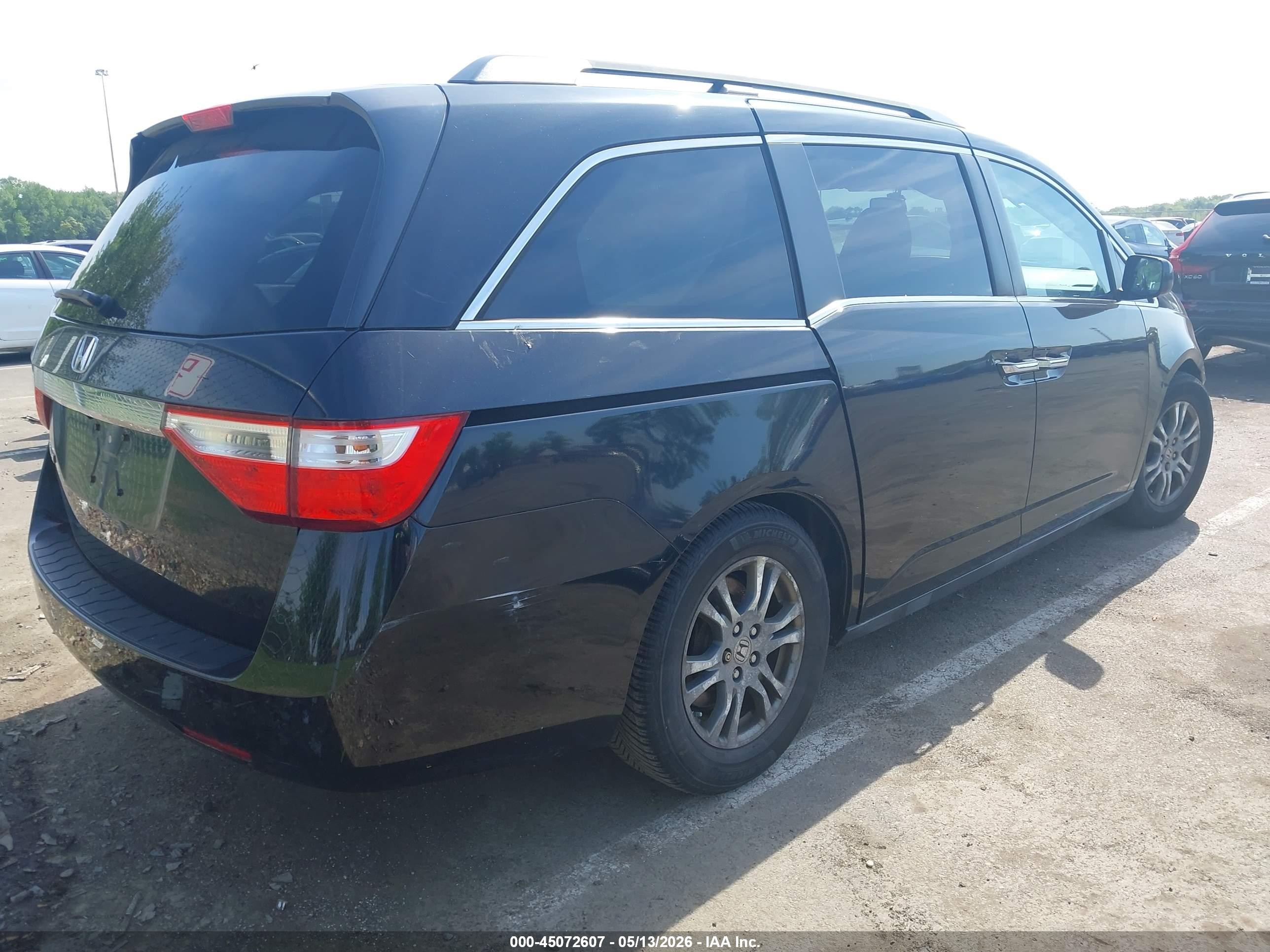 2013 Honda Odyssey Ex-l Black vin: 5FNRL5H63DB043596