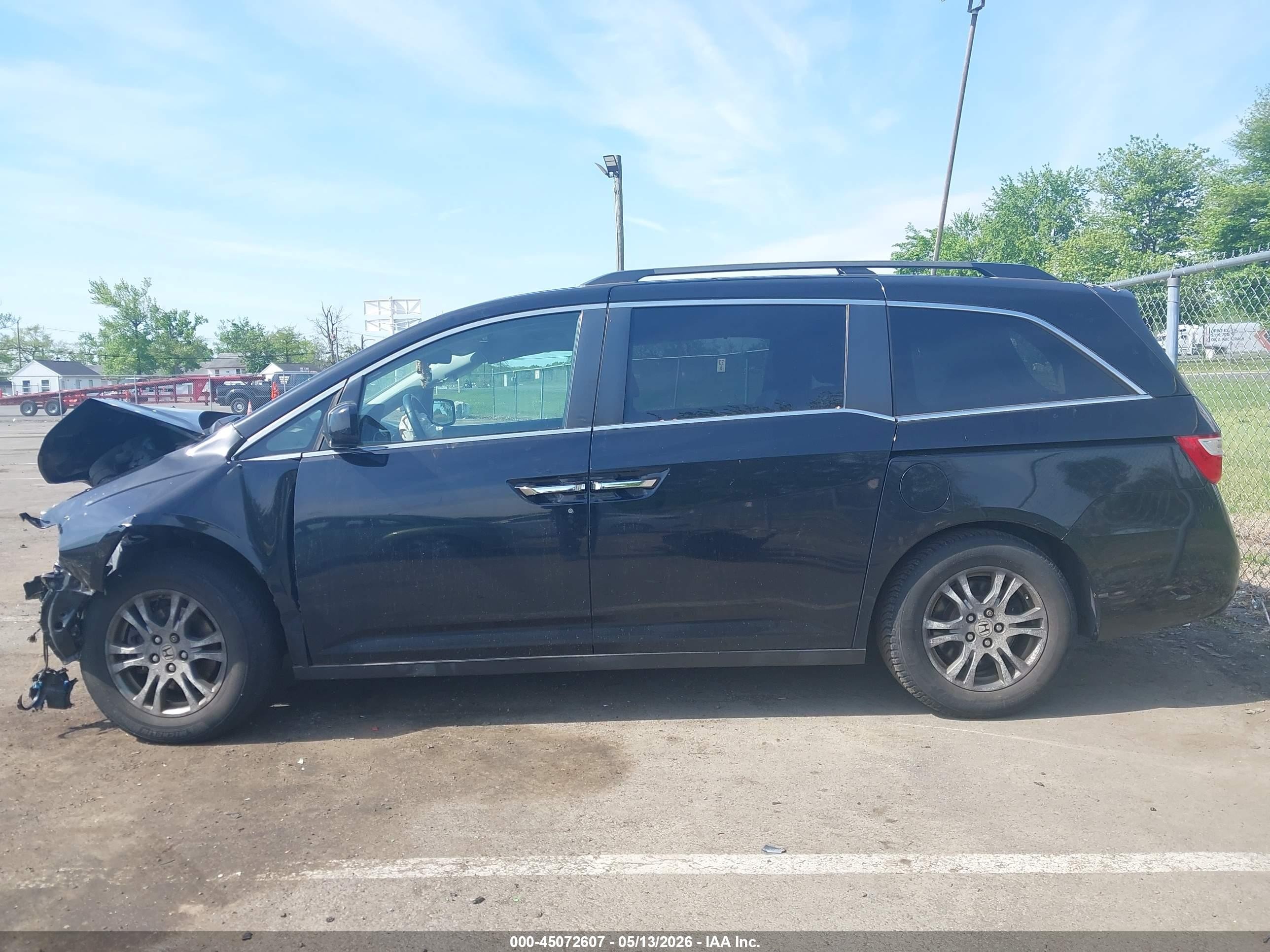 2013 Honda Odyssey Ex-l Black vin: 5FNRL5H63DB043596