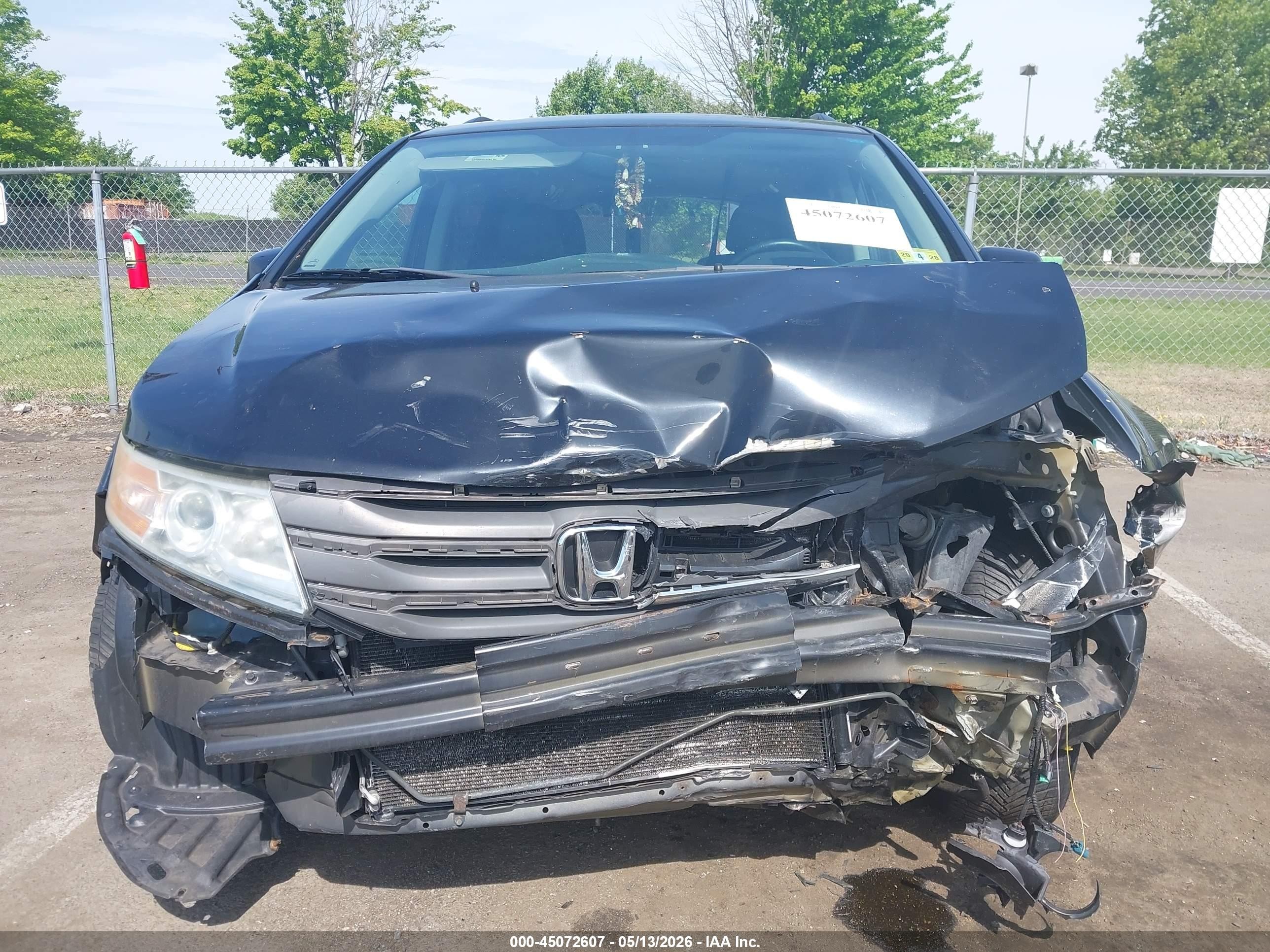 2013 Honda Odyssey Ex-l Black vin: 5FNRL5H63DB043596