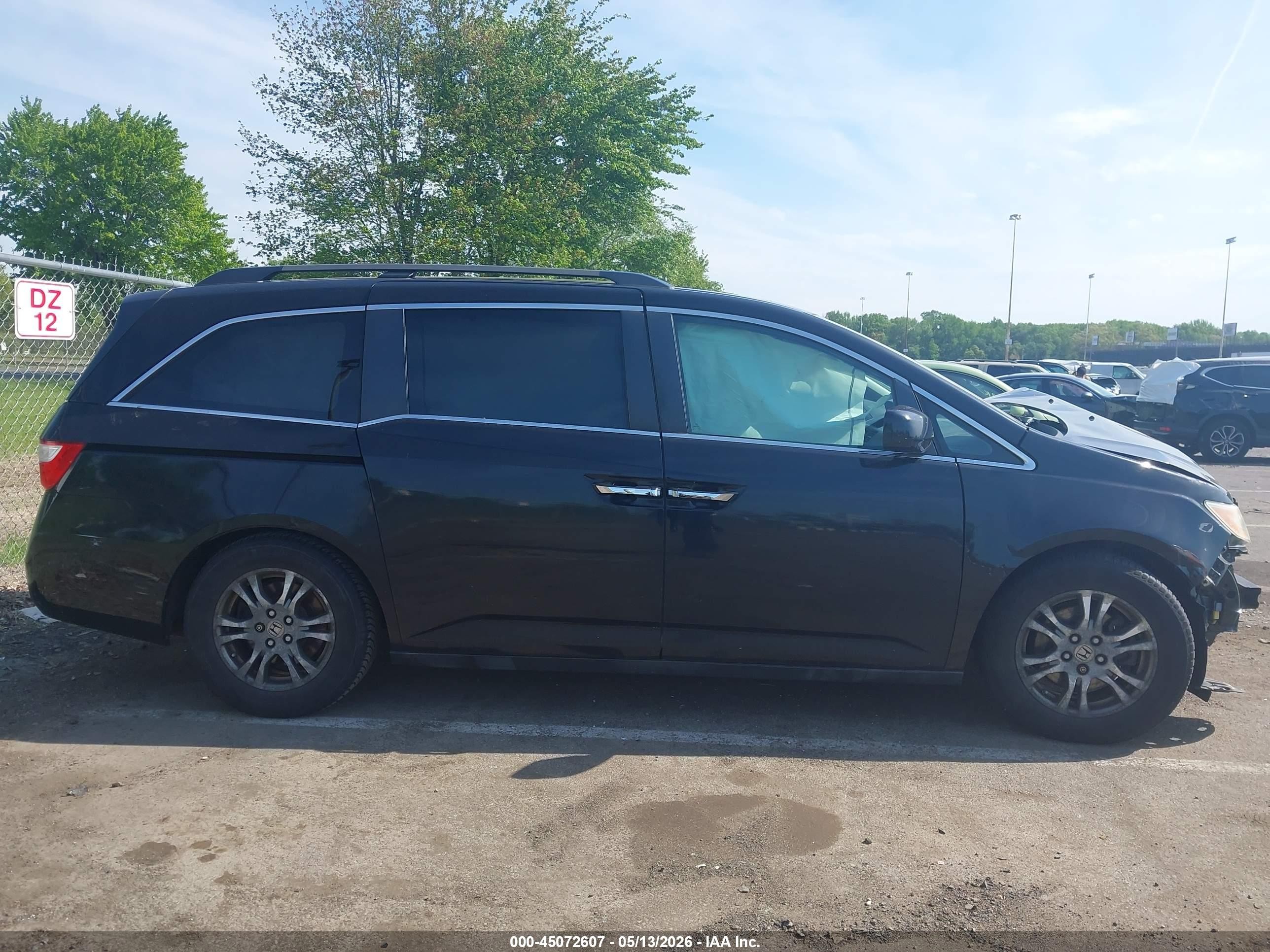 2013 Honda Odyssey Ex-l Black vin: 5FNRL5H63DB043596