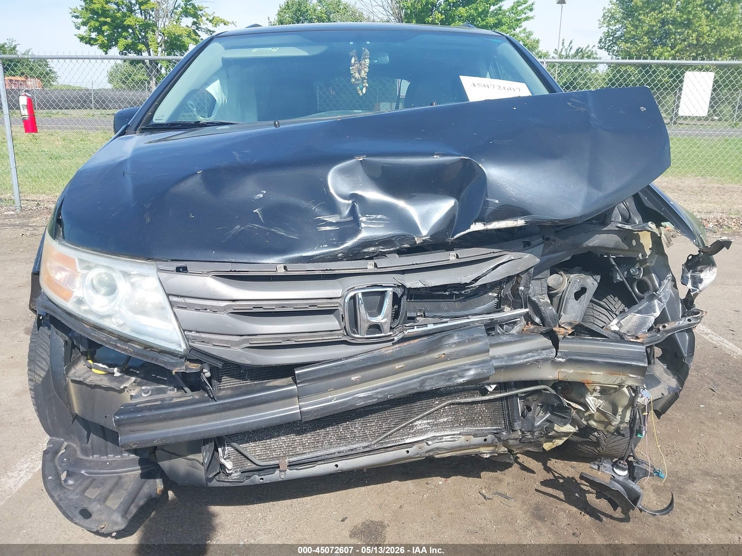 2013 Honda Odyssey Ex-l Black vin: 5FNRL5H63DB043596