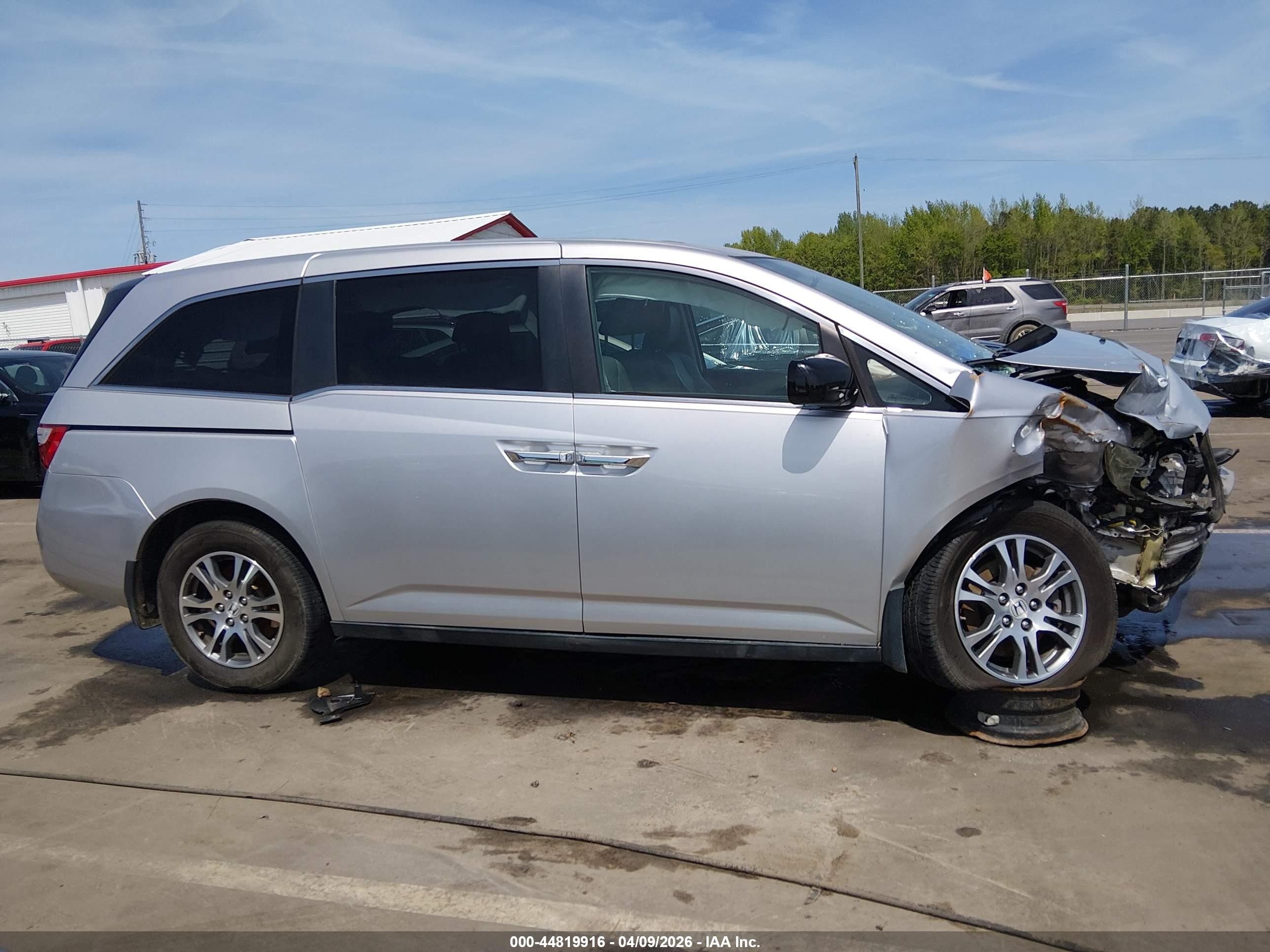 2013 Honda Odyssey Ex-l Silver vin: 5FNRL5H63DB067154