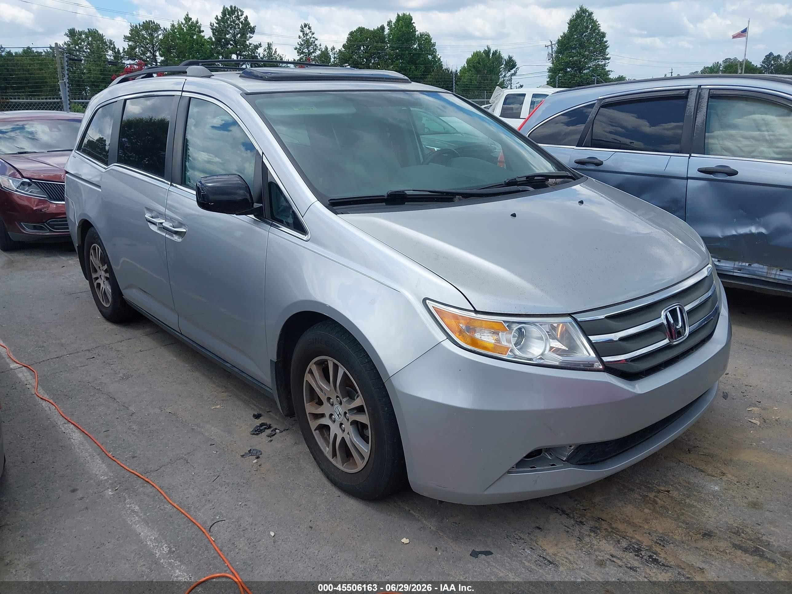2013 Honda Odyssey Ex-l Gray vin: 5FNRL5H63DB084164